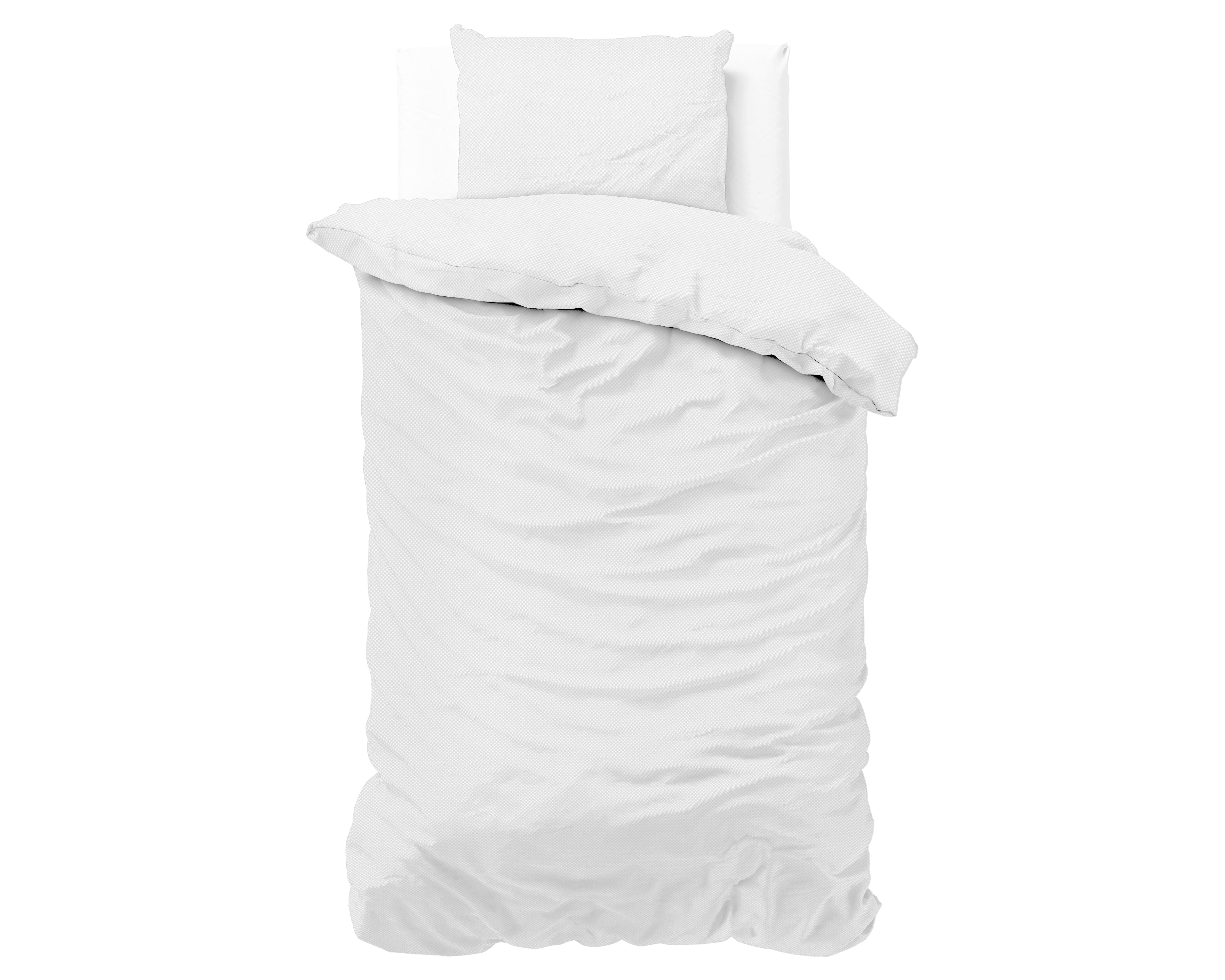 Satin Point Duvet Cover White - Plain design - Deep print design - Easy to wash