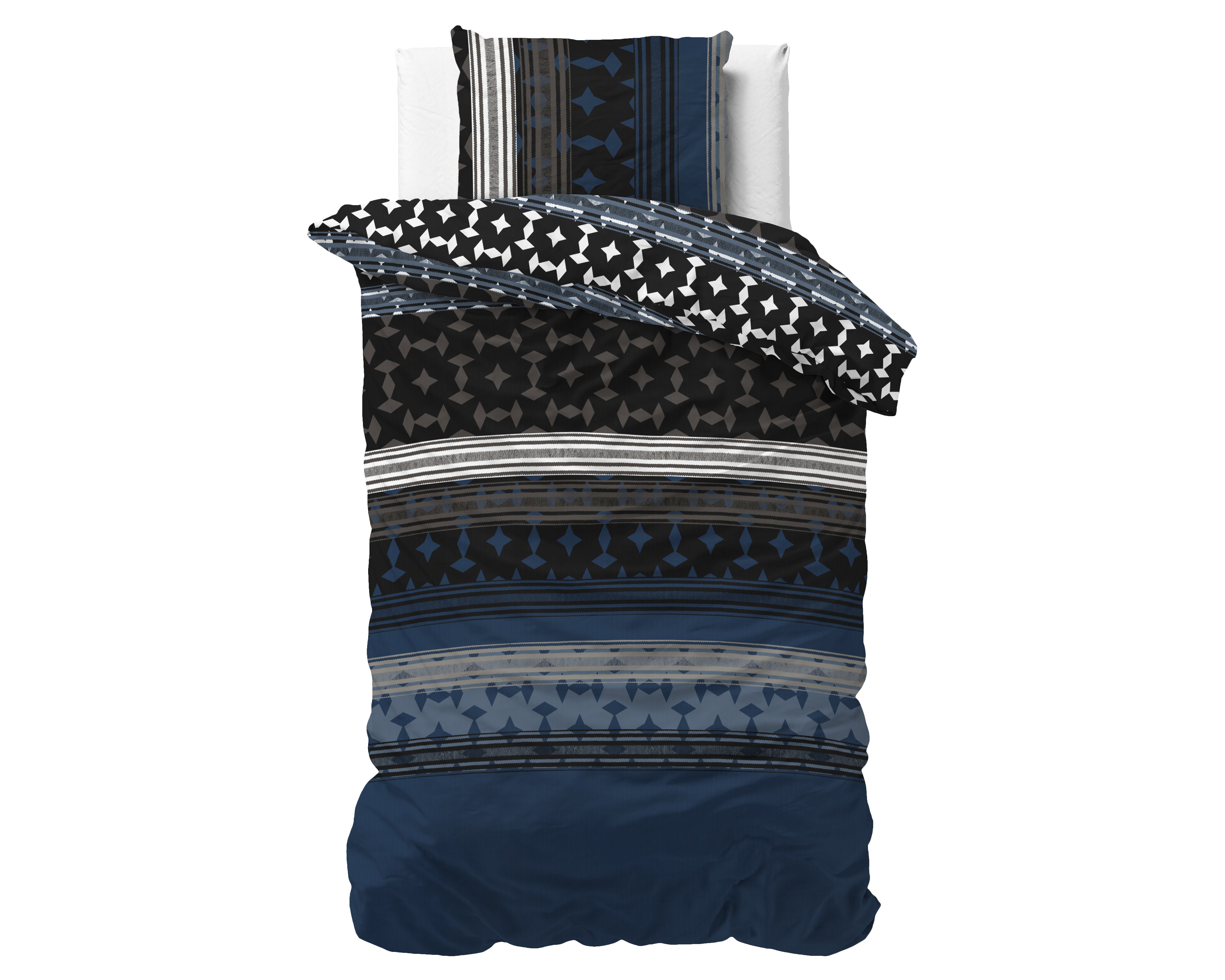 Scanda Navy Dekbedovertrek - Strijkvrij - Katoen geweven - Leuke prints