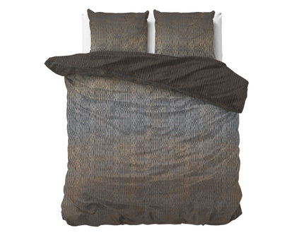 Seba Taupe Dekbedovertrek - Luxe Satijn - Hoge kwaliteit - Trendy prints