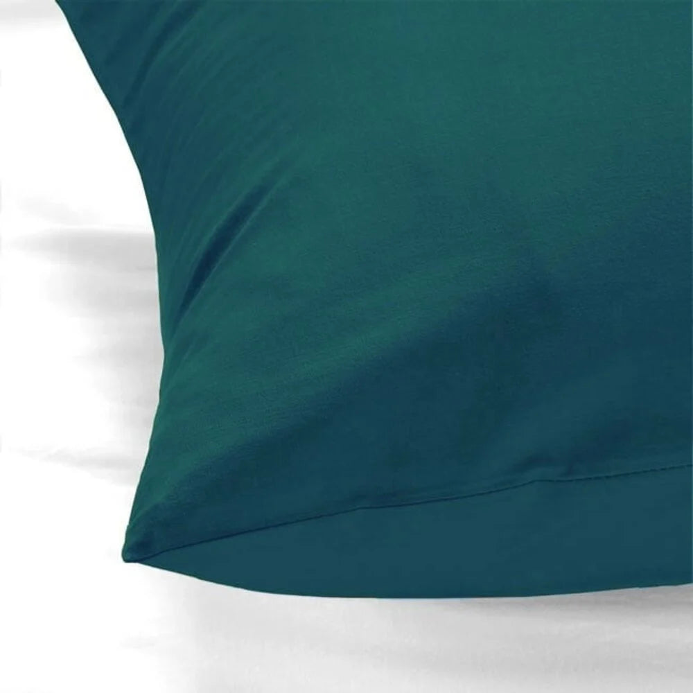 Set of 2 Cotton Pillowcases Aqua/Turquoise - 60x70 cm | Soft &amp; Breathable