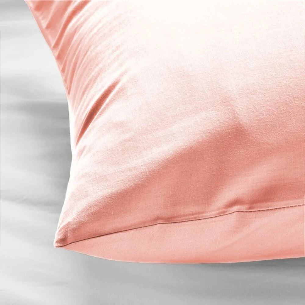 Set van 2 Roze Katoenen Kussenslopen - Anti-Allergisch, Ademend & Duurzaam