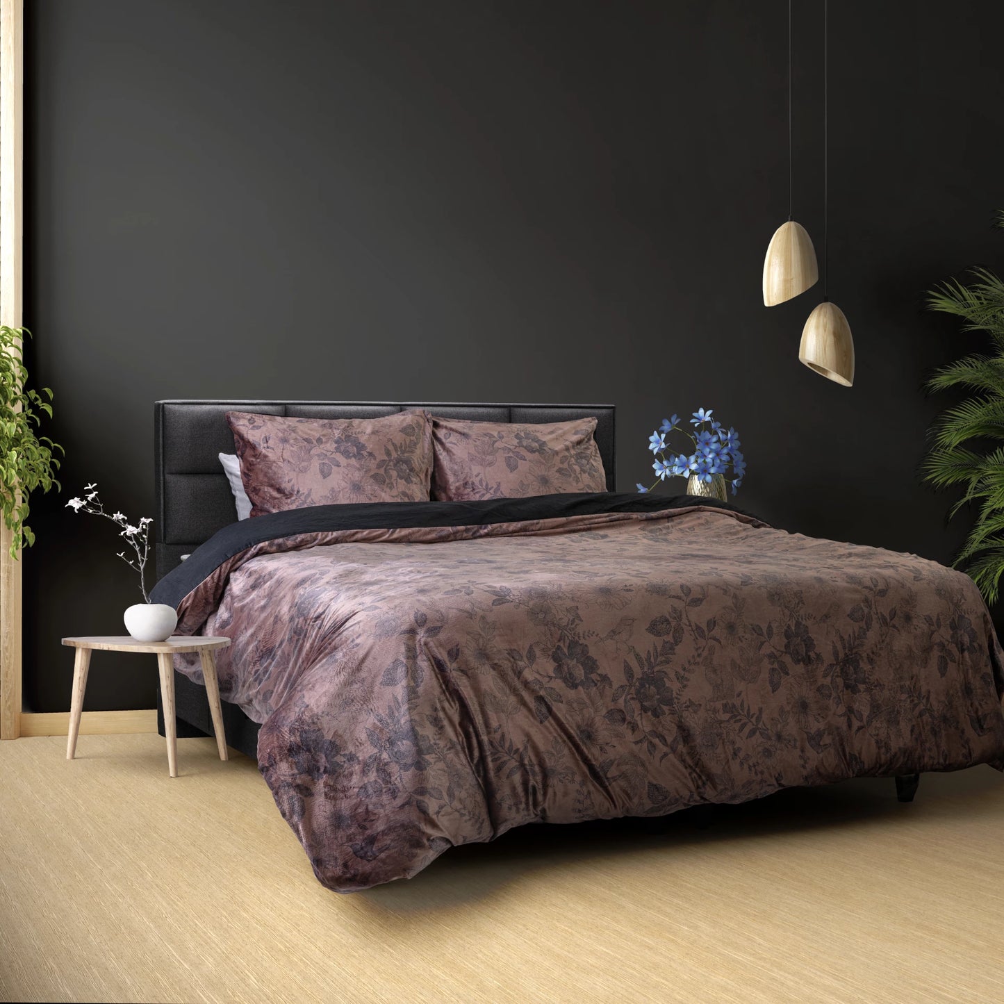 Signature Velvet Katoen Dekbedovertrek Jonas Bruin - Super zacht geweven - Uniek Design - Luxe gevoel