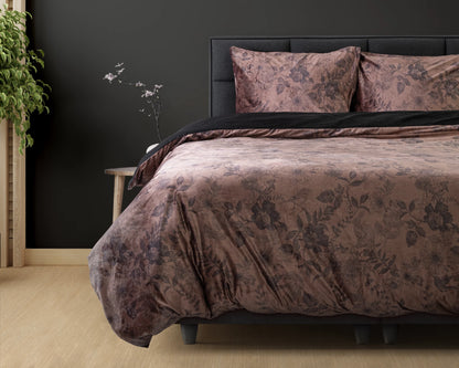 Signature Velvet Katoen Dekbedovertrek Jonas Bruin - Super zacht geweven - Uniek Design - Luxe gevoel