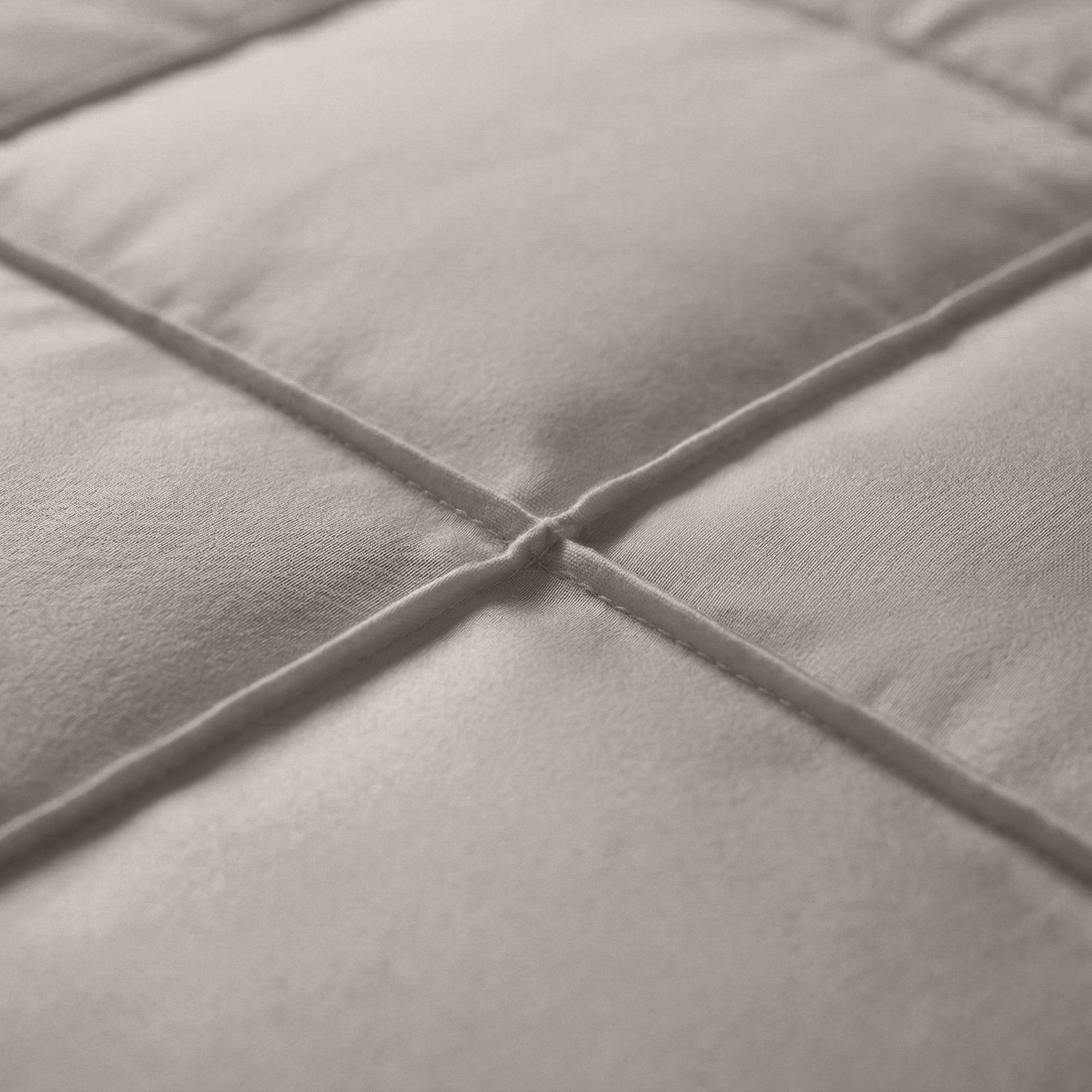 Sleeptime Check Pintuck Dekbedovertrek - Taupe/Grijs - 100% Microvezel
