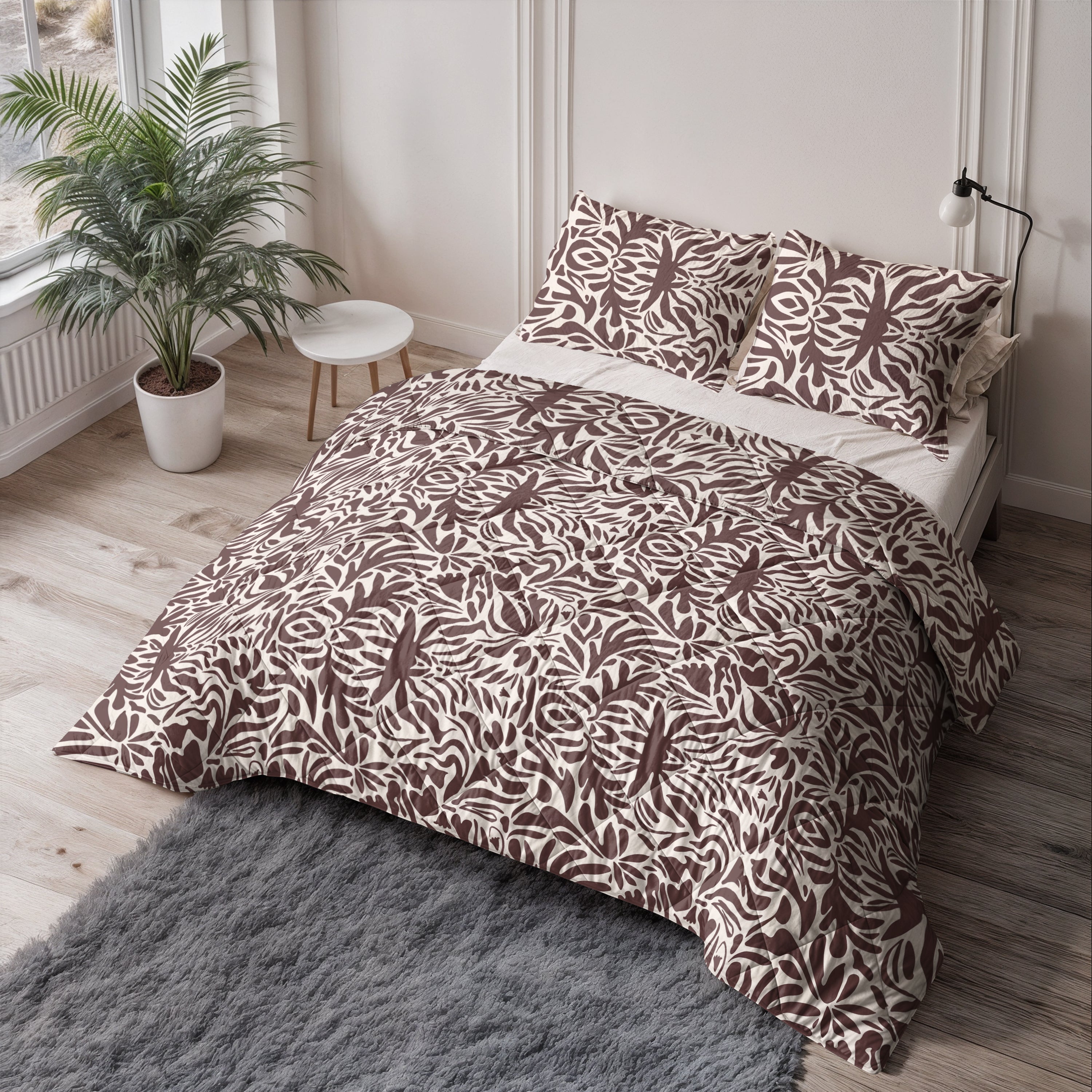 Sleeptime Dekbed - Denzo Red/Brown - Voor het hele jaar + Kussenslopen