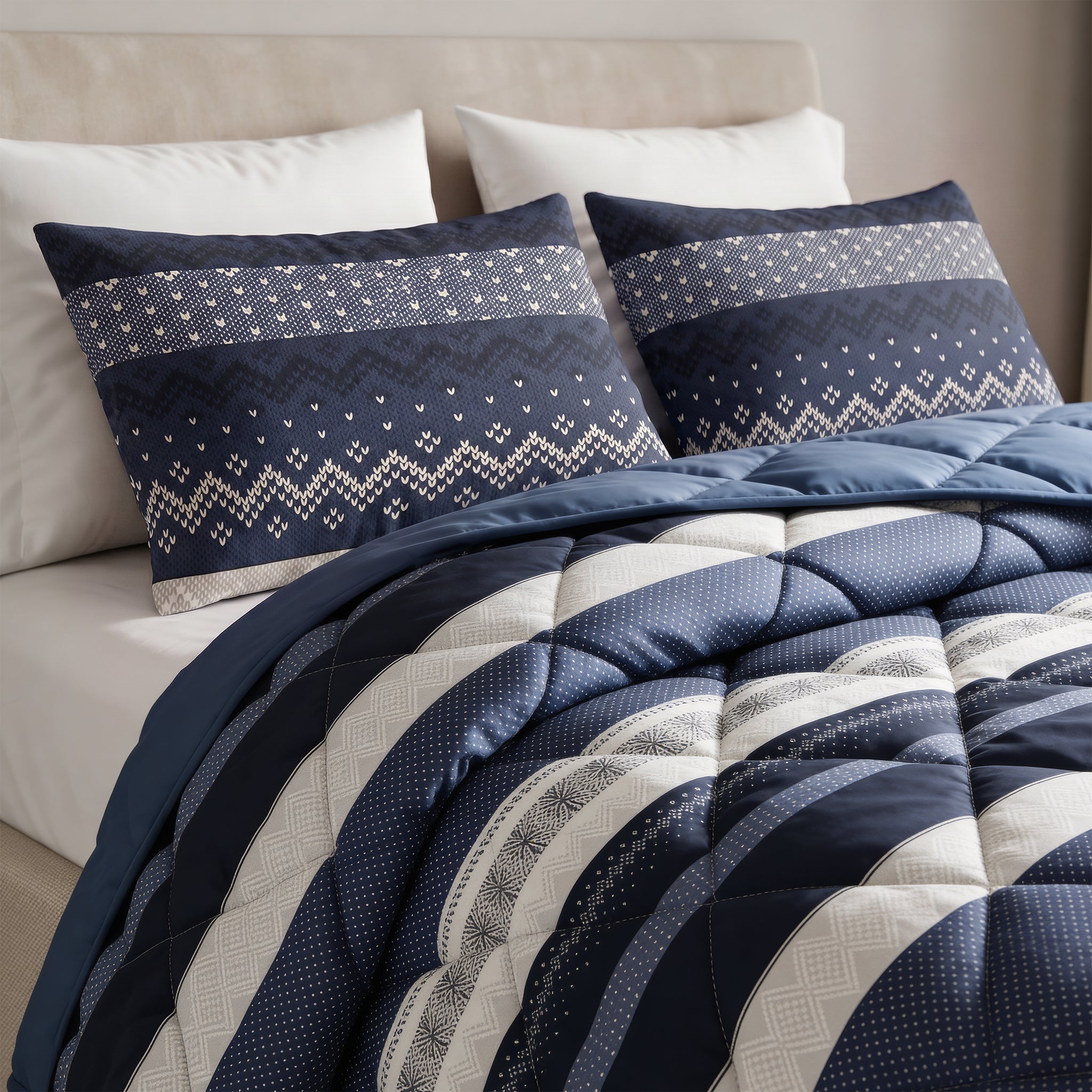 Sleeptime Dekbed - Elisabeth Navy - Voor het hele jaar + Kussenslopen