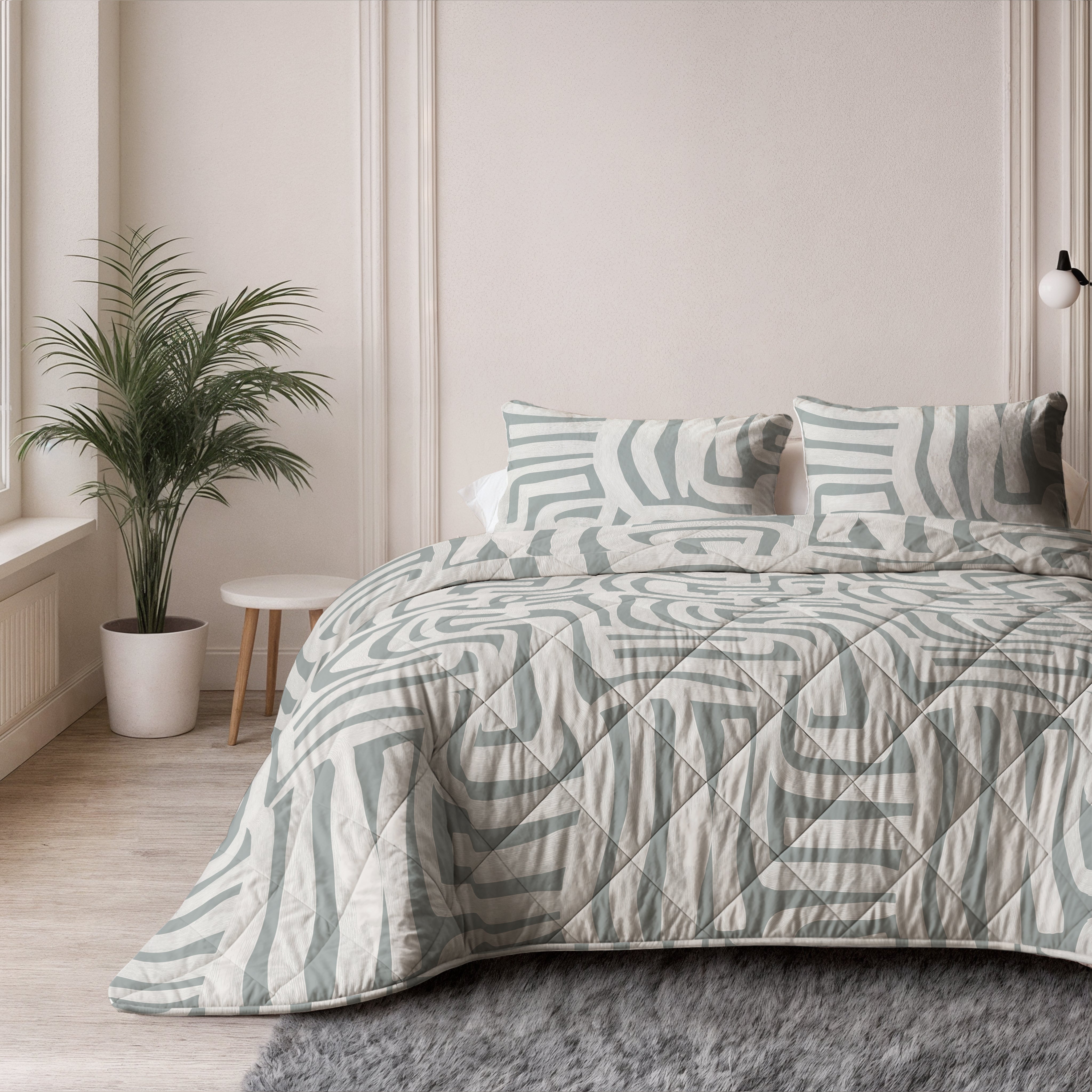 Sleeptime Dekbed - Eran Groen - Voor het hele jaar + Kussenslopen