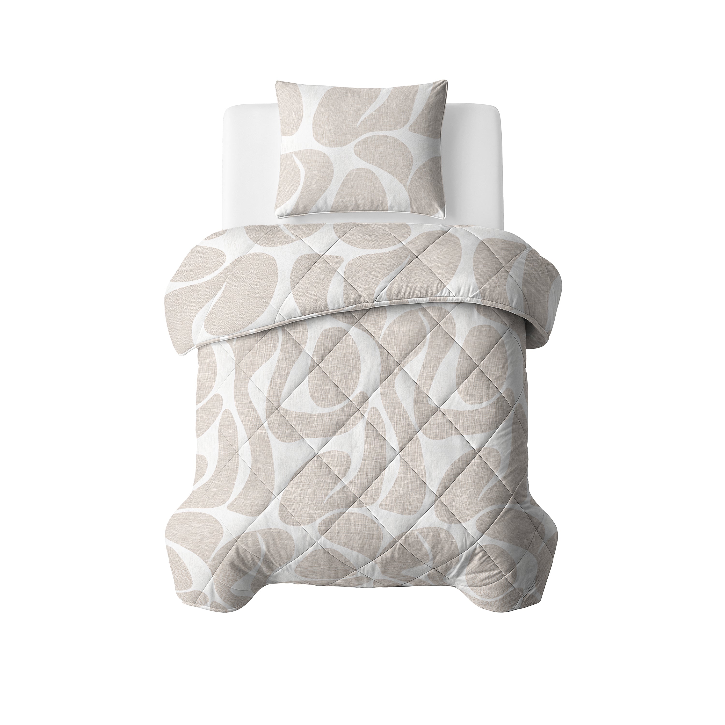 Sleeptime Dekbed - Kello Taupe - Voor het hele jaar + Kussenslopen