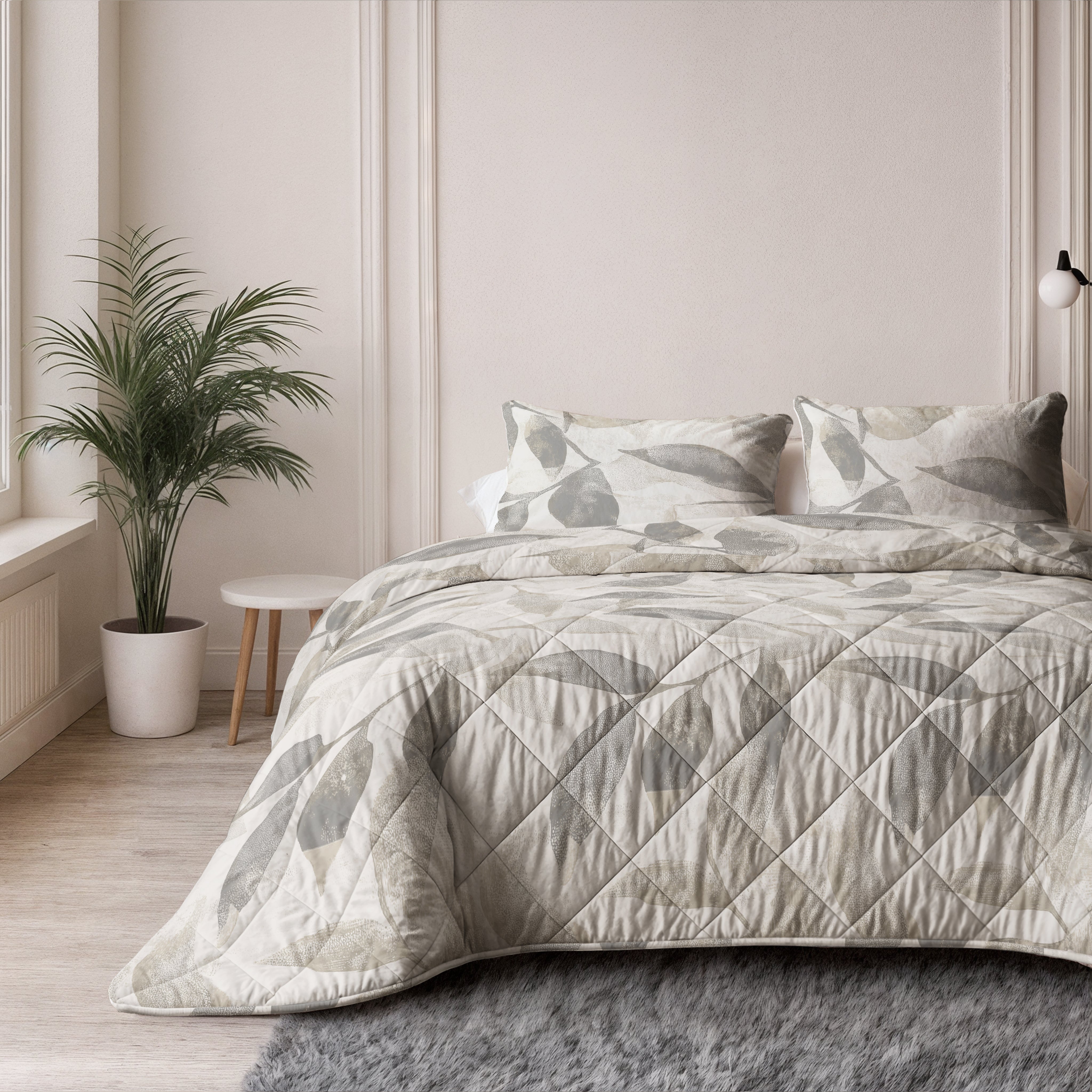 Sleeptime Katoenen Dekbed - Misty Beige/Grijs - Voor het hele jaar