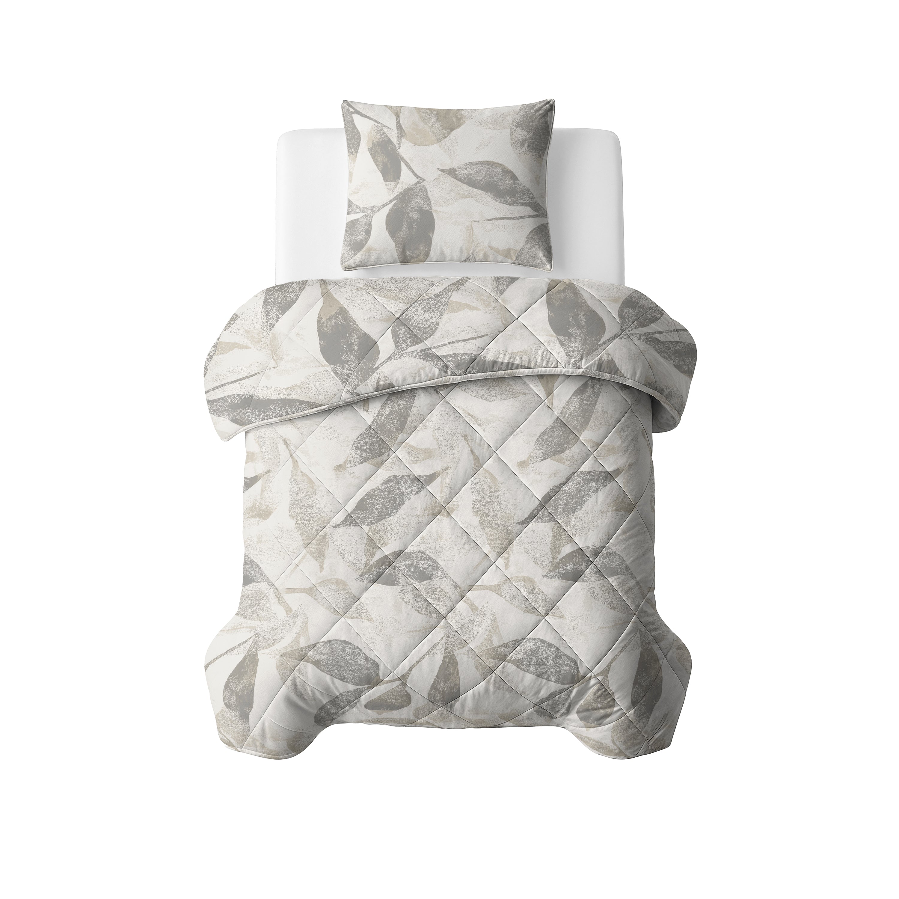 Sleeptime Katoenen Dekbed - Misty Beige/Grijs - Voor het hele jaar