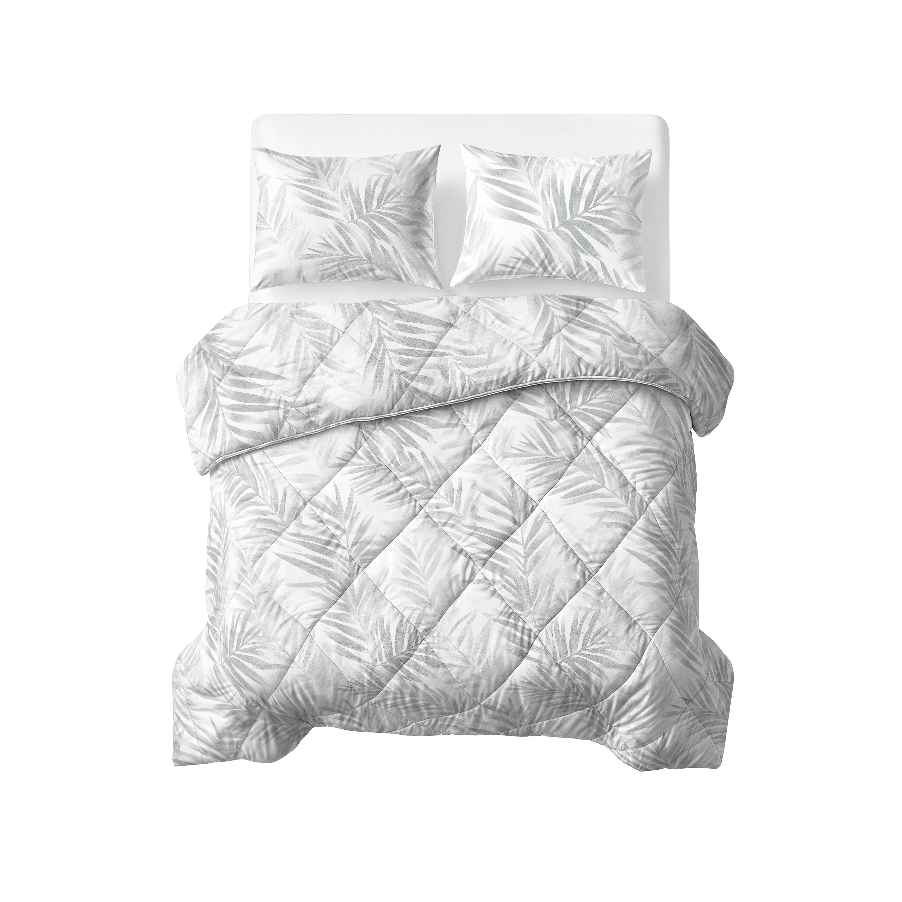 Sleeptime Katoenen Dekbed - Vinto Wit/Grijs - Voor het hele jaar