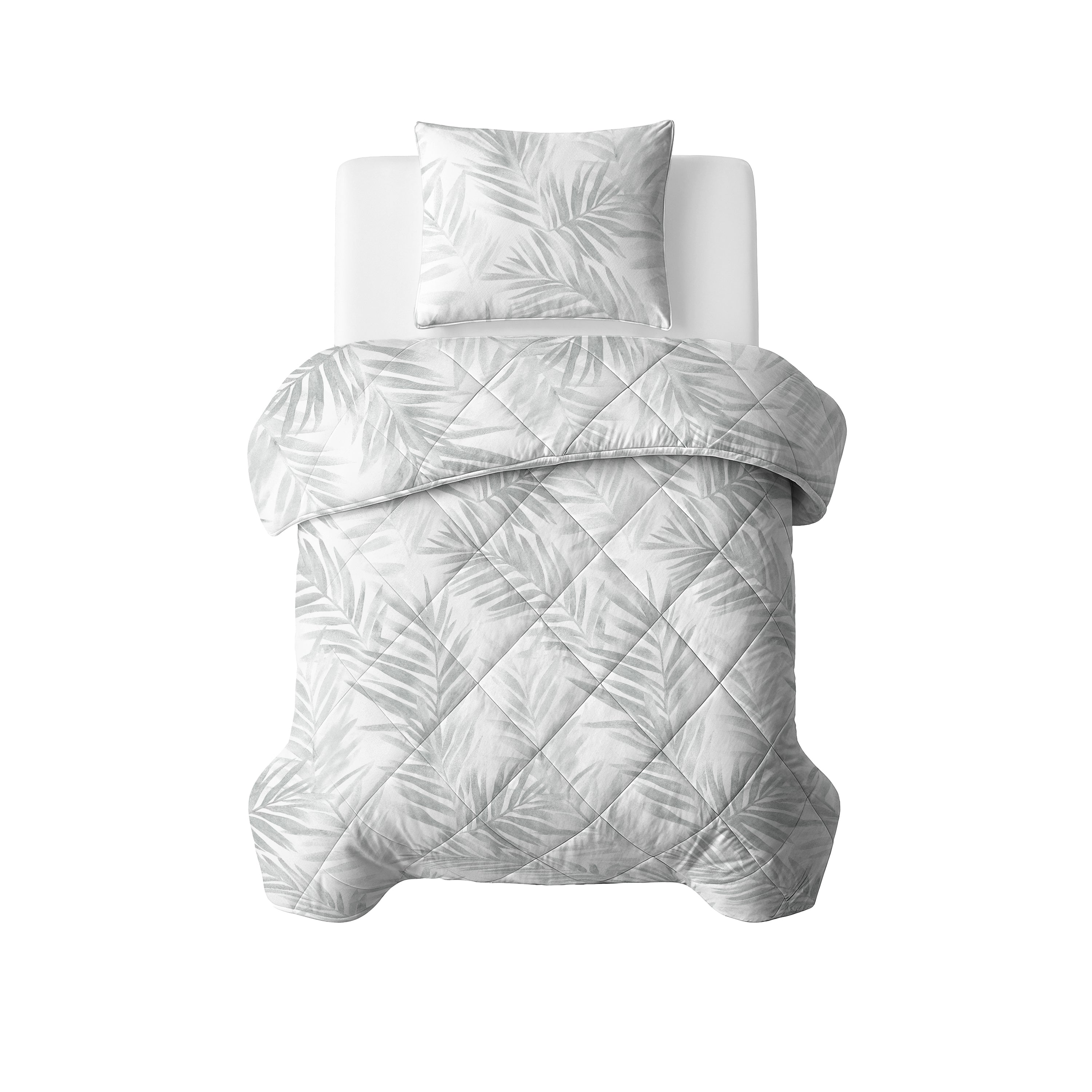 Sleeptime Katoenen Dekbed - Vinto Wit/Grijs - Voor het hele jaar