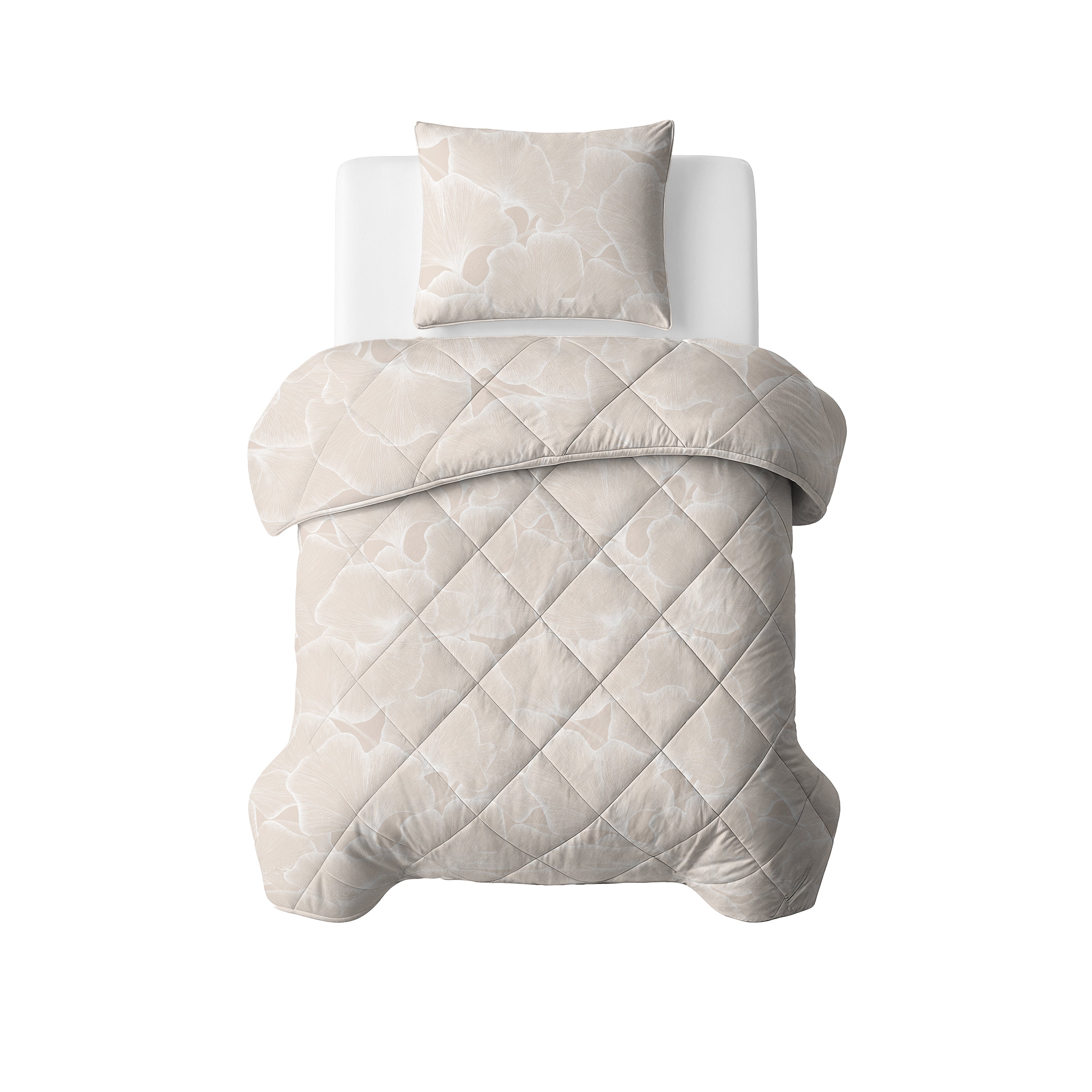 Sleeptime Katoenen Dekbed - Zeke Beige - Voor het hele jaar