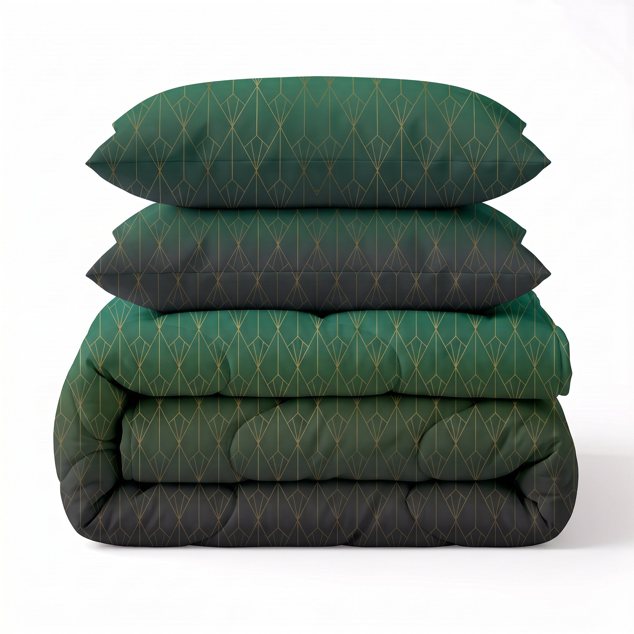 Sleeptime Lazy Dekbed - Bowen Groen - Voor het hele jaar + Slopen
