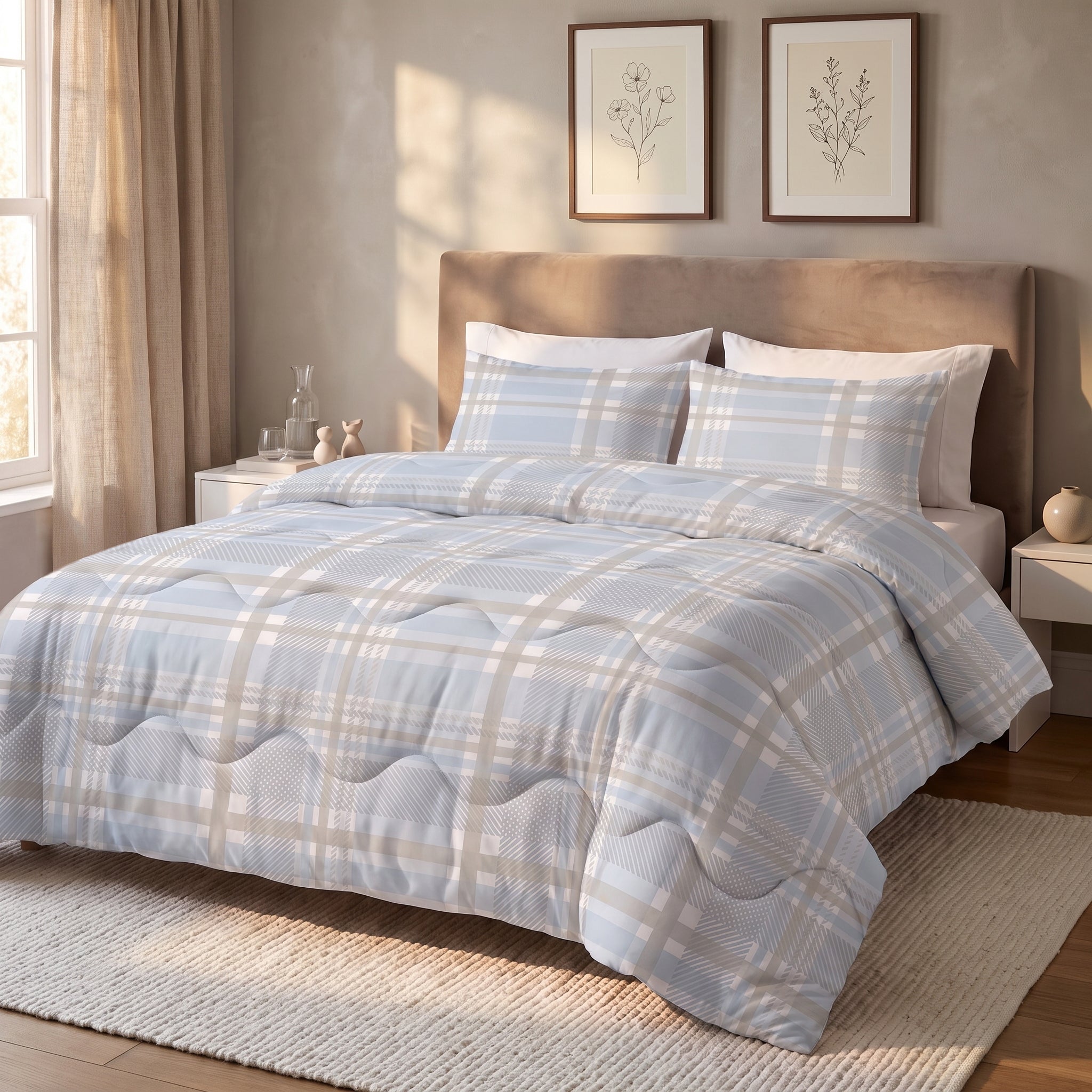Sleeptime Lazy Dekbed - Lilou Blauw - Voor het hele jaar + Slopen
