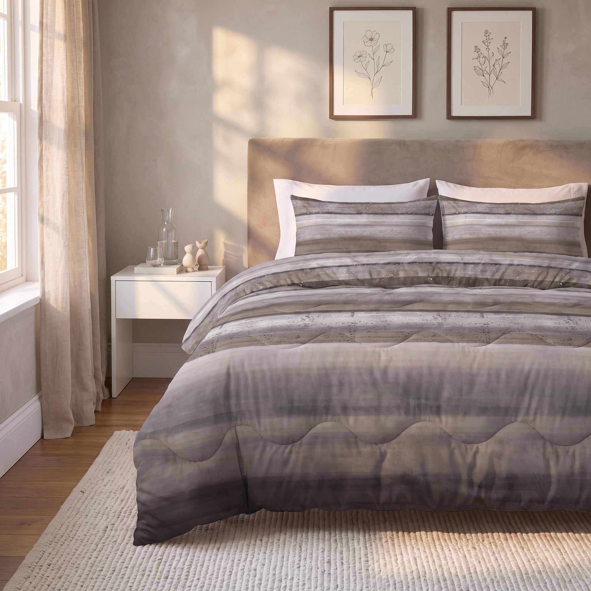 Sleeptime Lazy Dekbed - Marcus Taupe - Voor het hele jaar + Slopen