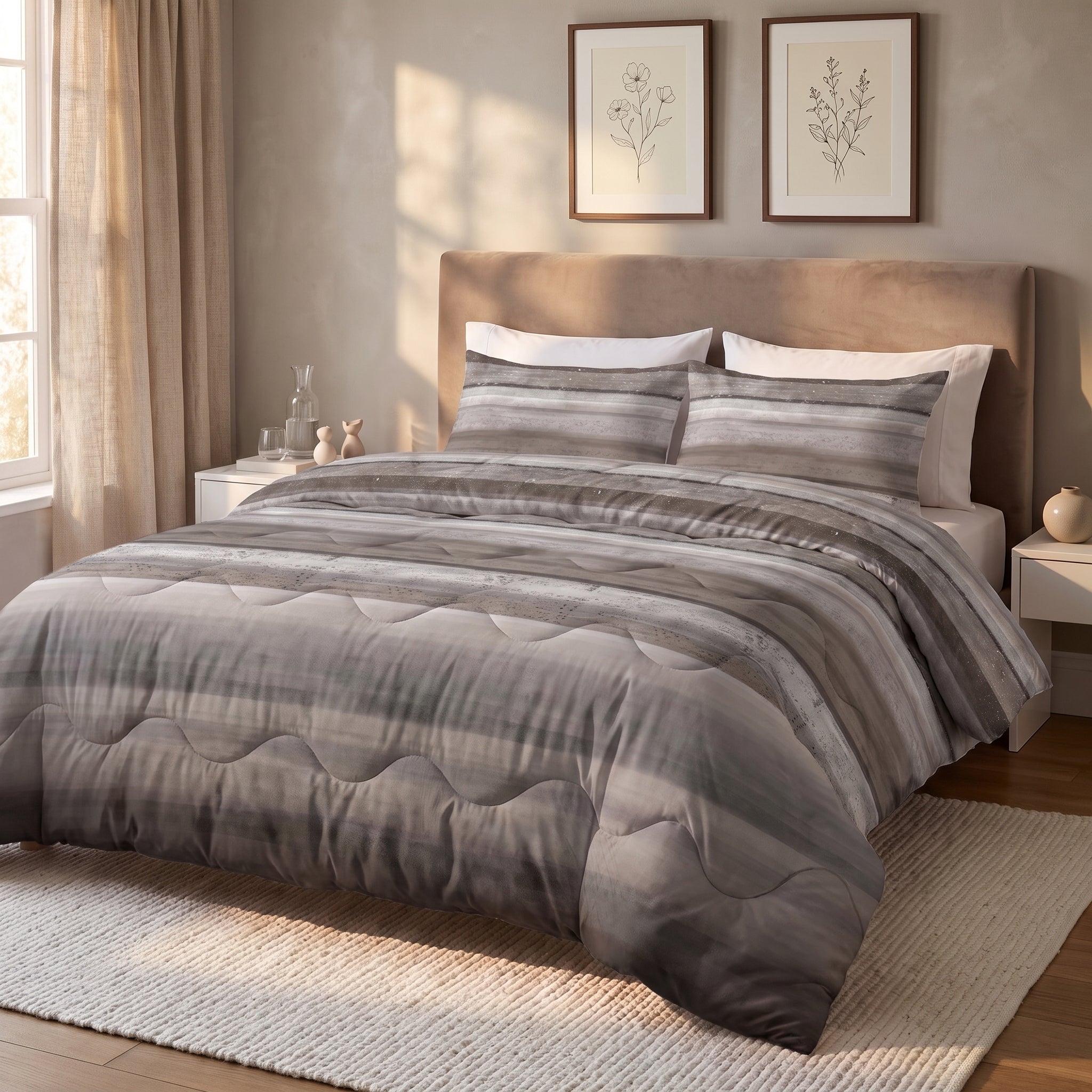 Sleeptime Lazy Dekbed - Marcus Taupe - Voor het hele jaar + Slopen