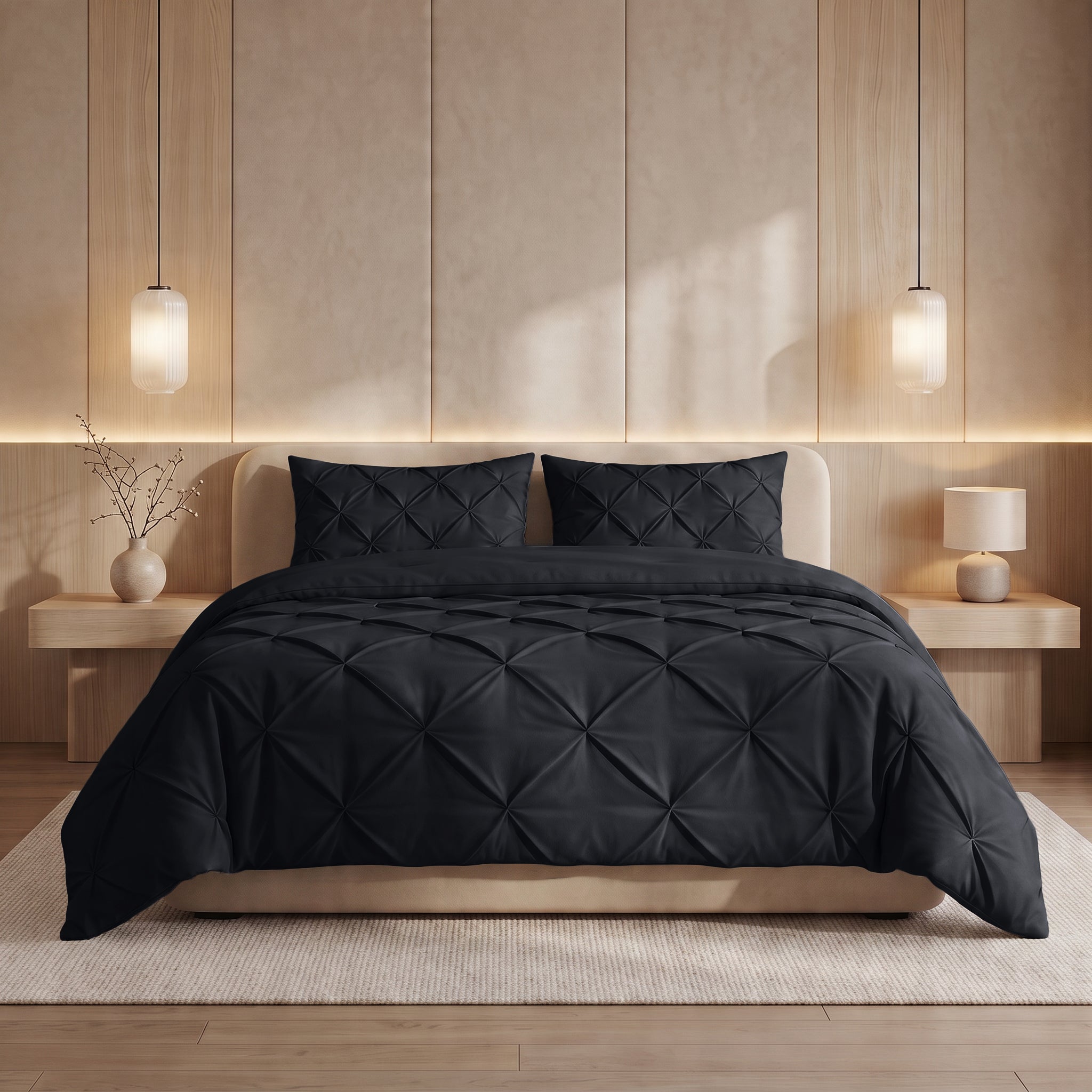 Sleeptime Lazy Dekbed - Pintuck - Antraciet - Voor het hele jaar