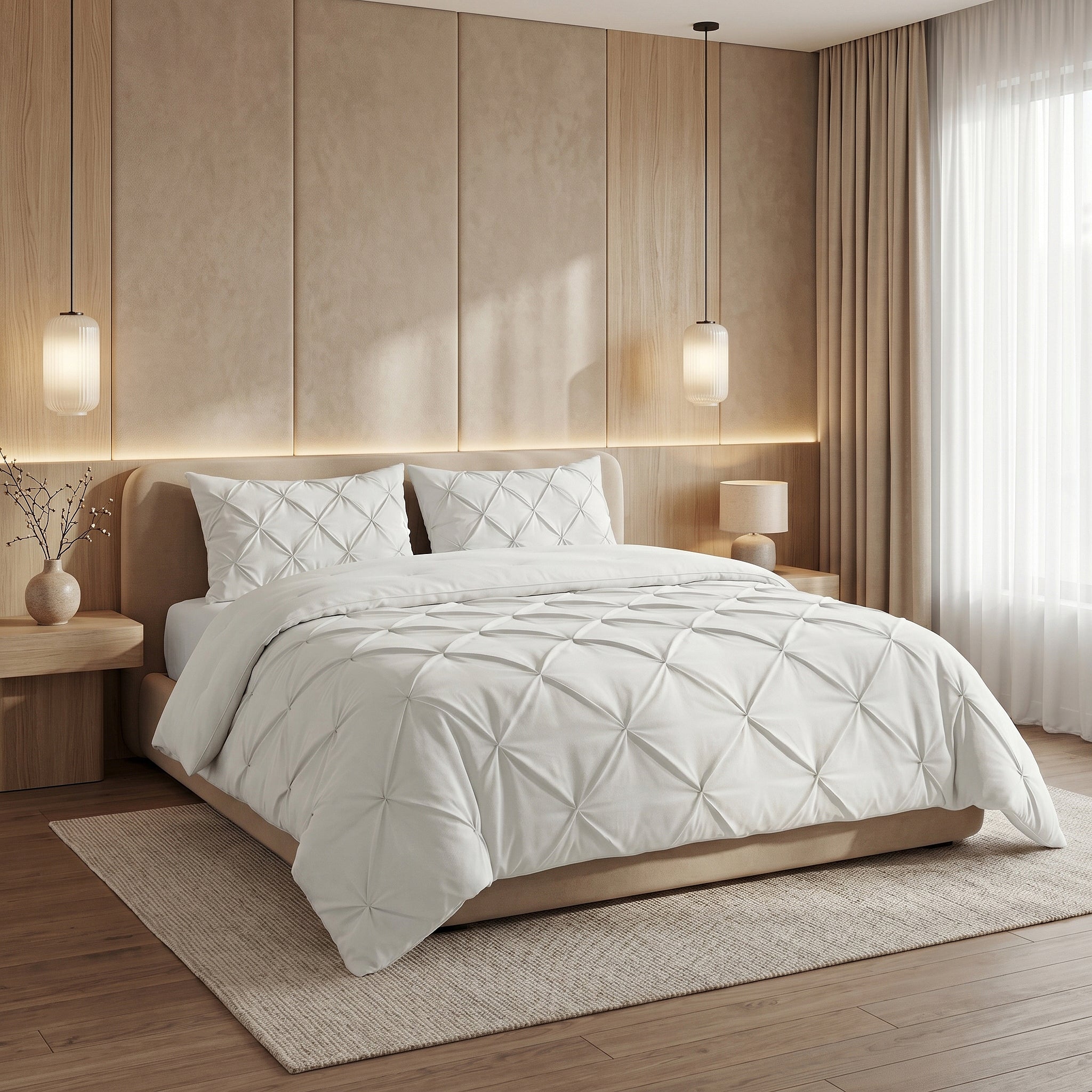 Sleeptime Lazy Dekbed - Pintuck - Off White - Voor het hele jaar