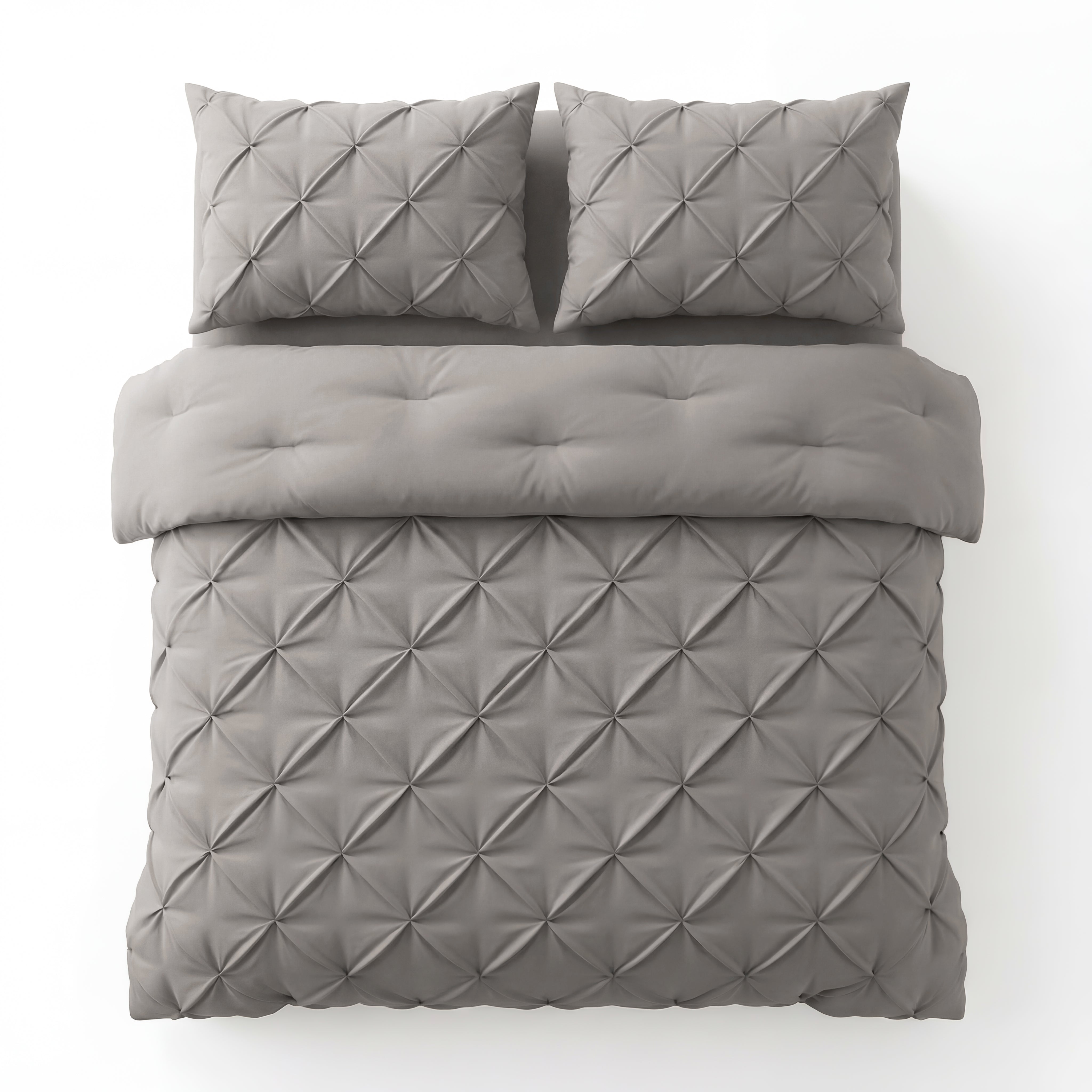 Sleeptime Lazy Dekbed - Pintuck - Taupe/Grijs - Voor het hele jaar
