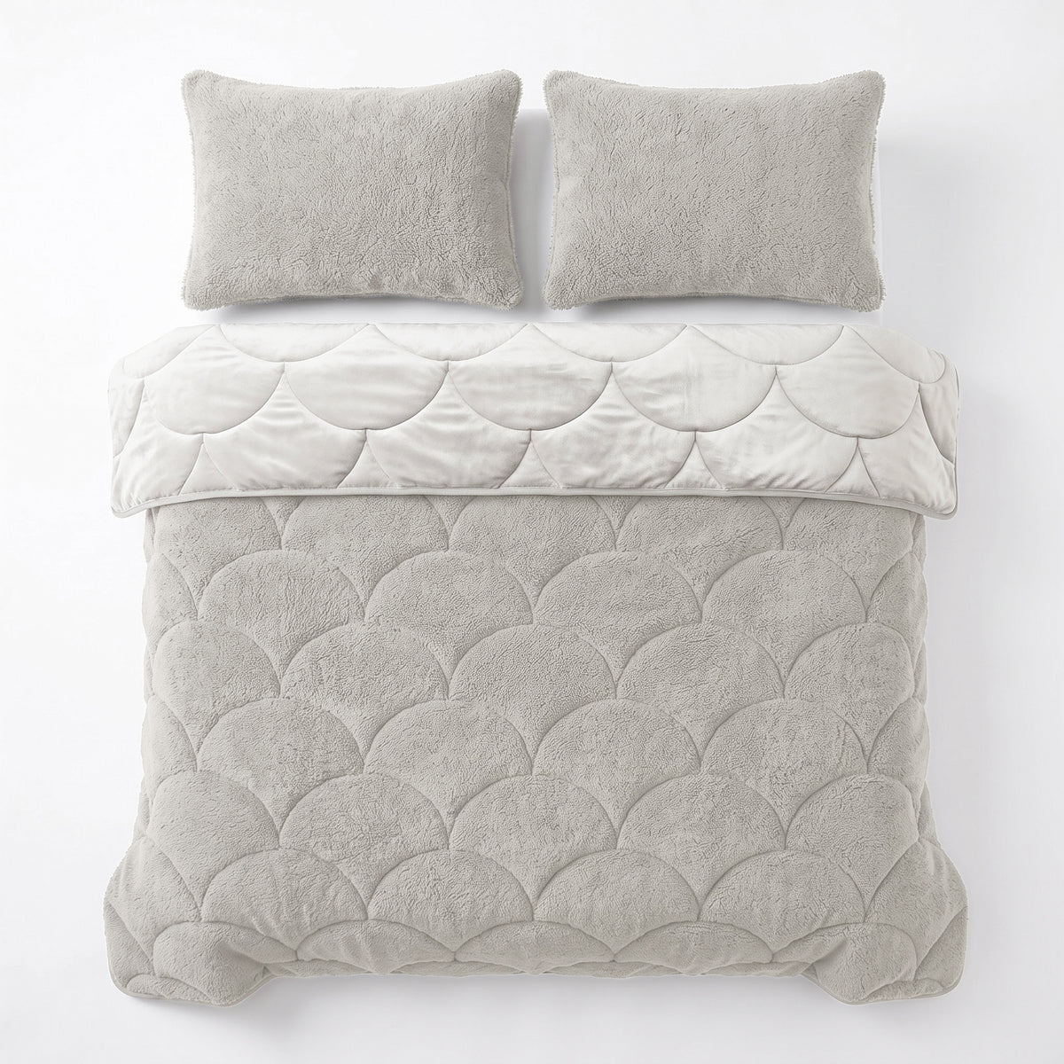 Sleeptime Lazy Dekbed - Teddy/Velvet - Beige - Met kussenslopen