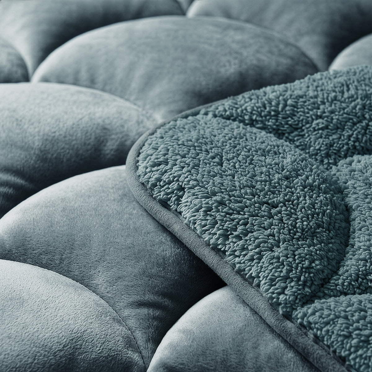 Sleeptime Lazy Dekbed - Teddy/Velvet - Groen - Met kussenslopen