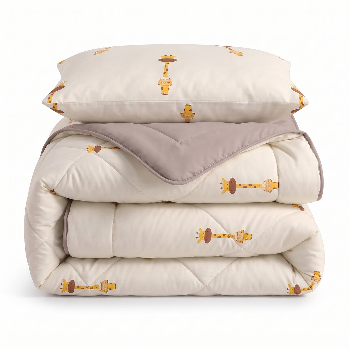 Sleeptime Lazy Kids Dekbed Giraf Beige - 140 x 200 cm met sloop