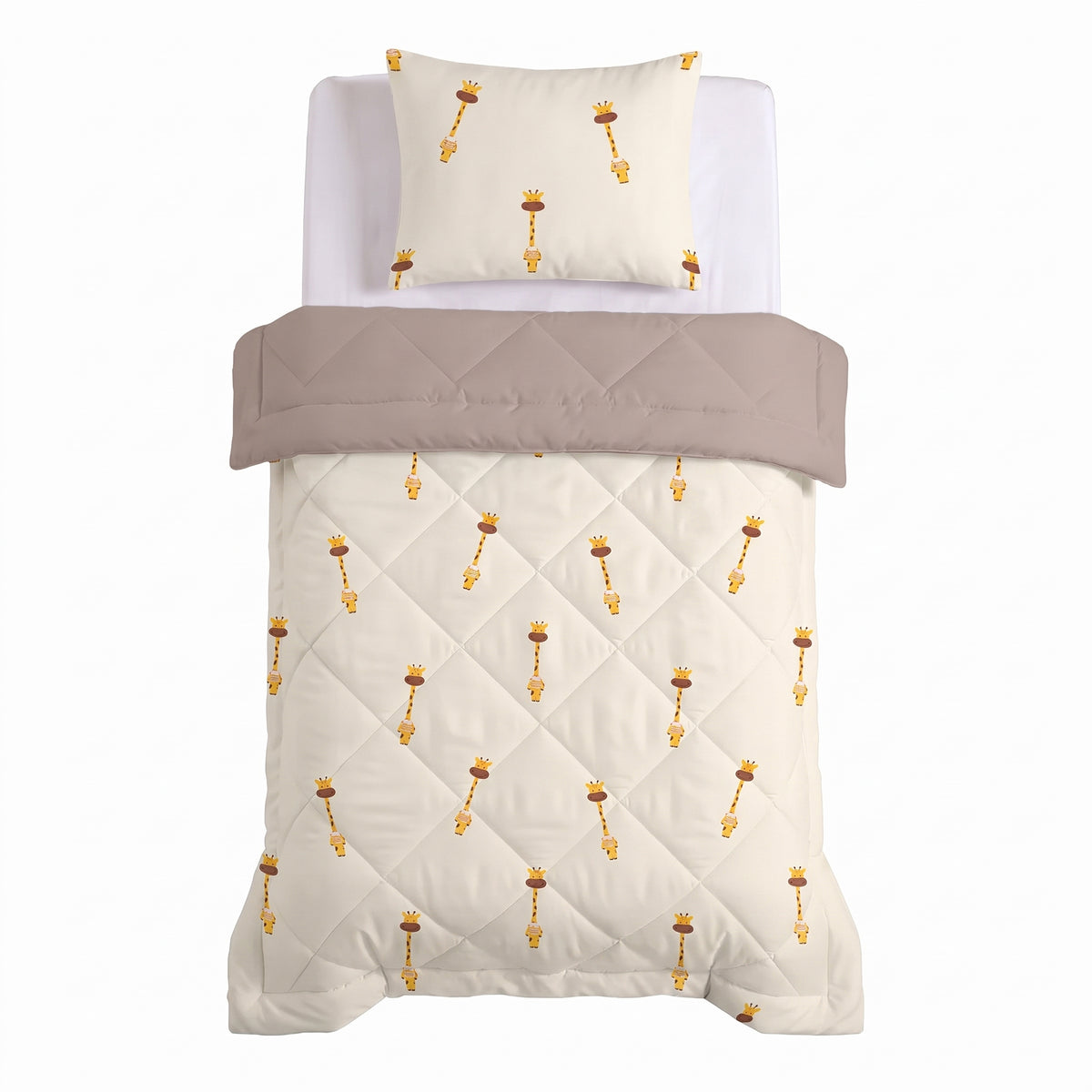 Sleeptime Lazy Kids Dekbed Giraf Beige - 140 x 200 cm met sloop