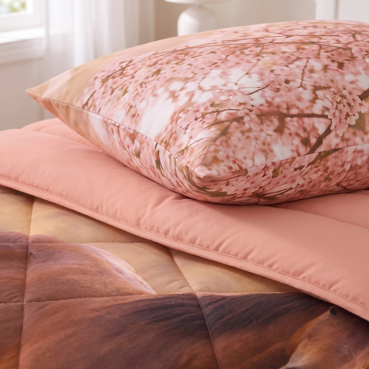 Sleeptime Lazy Kids Dekbed Luxe Paard Roze - 140 x 200 cm met sloop