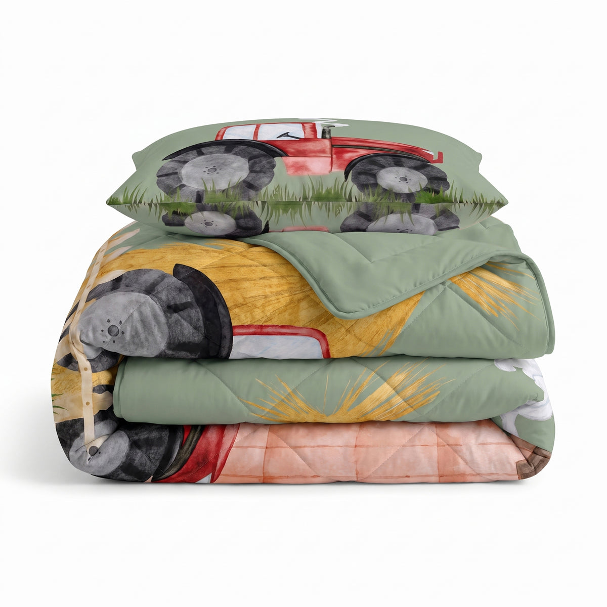 Sleeptime Lazy Kids Dekbed Traktor Groen - 140 x 200 cm met sloop