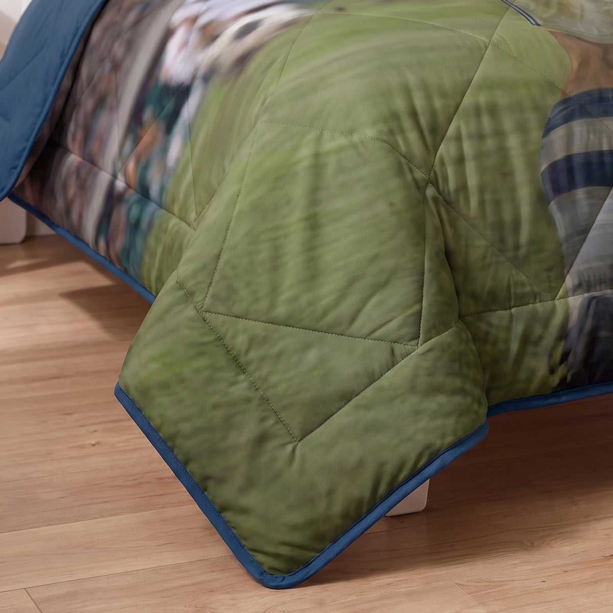 Sleeptime Lazy Kids Dekbed Voetbal Ster Blauw - 140 x 200 cm met sloop