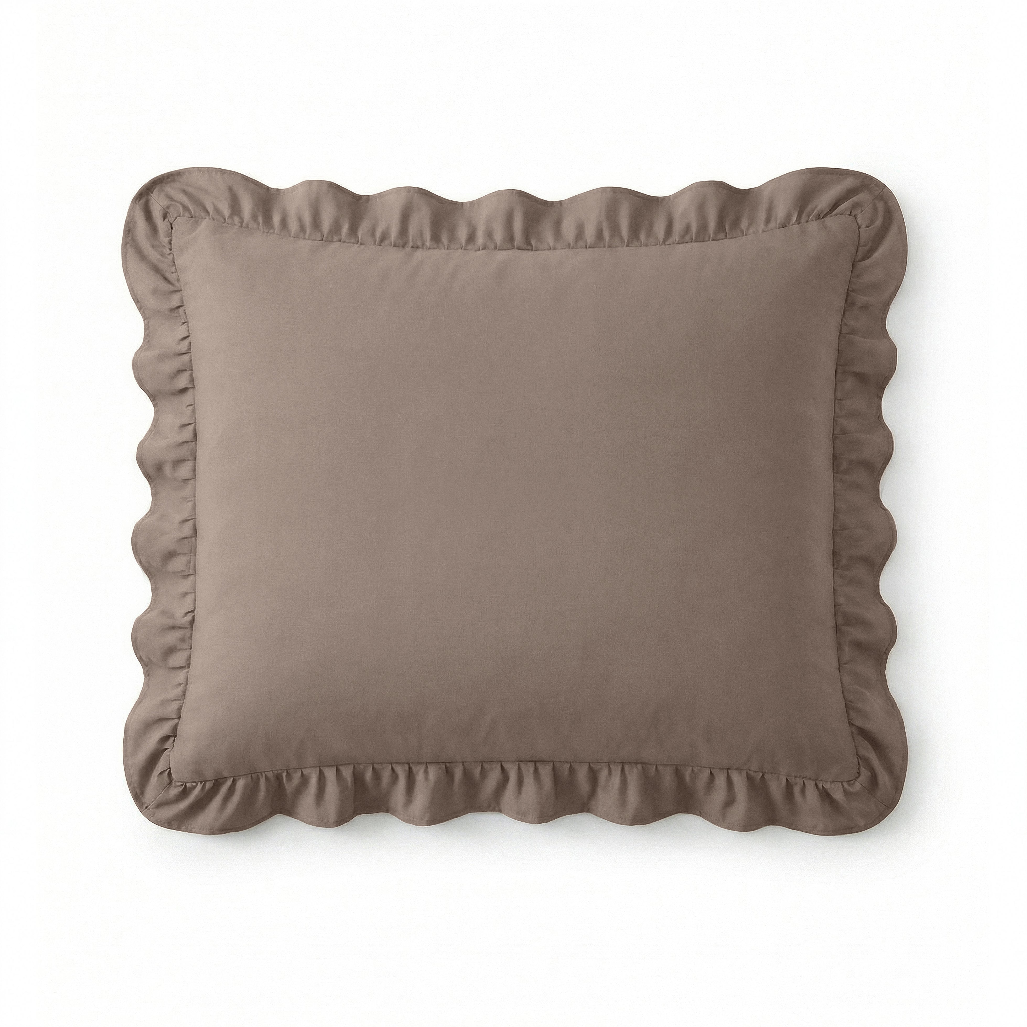 Sleeptime Lazy Kussenslopen - Ruffles - 2pack - Taupe - 60 x 70 cm