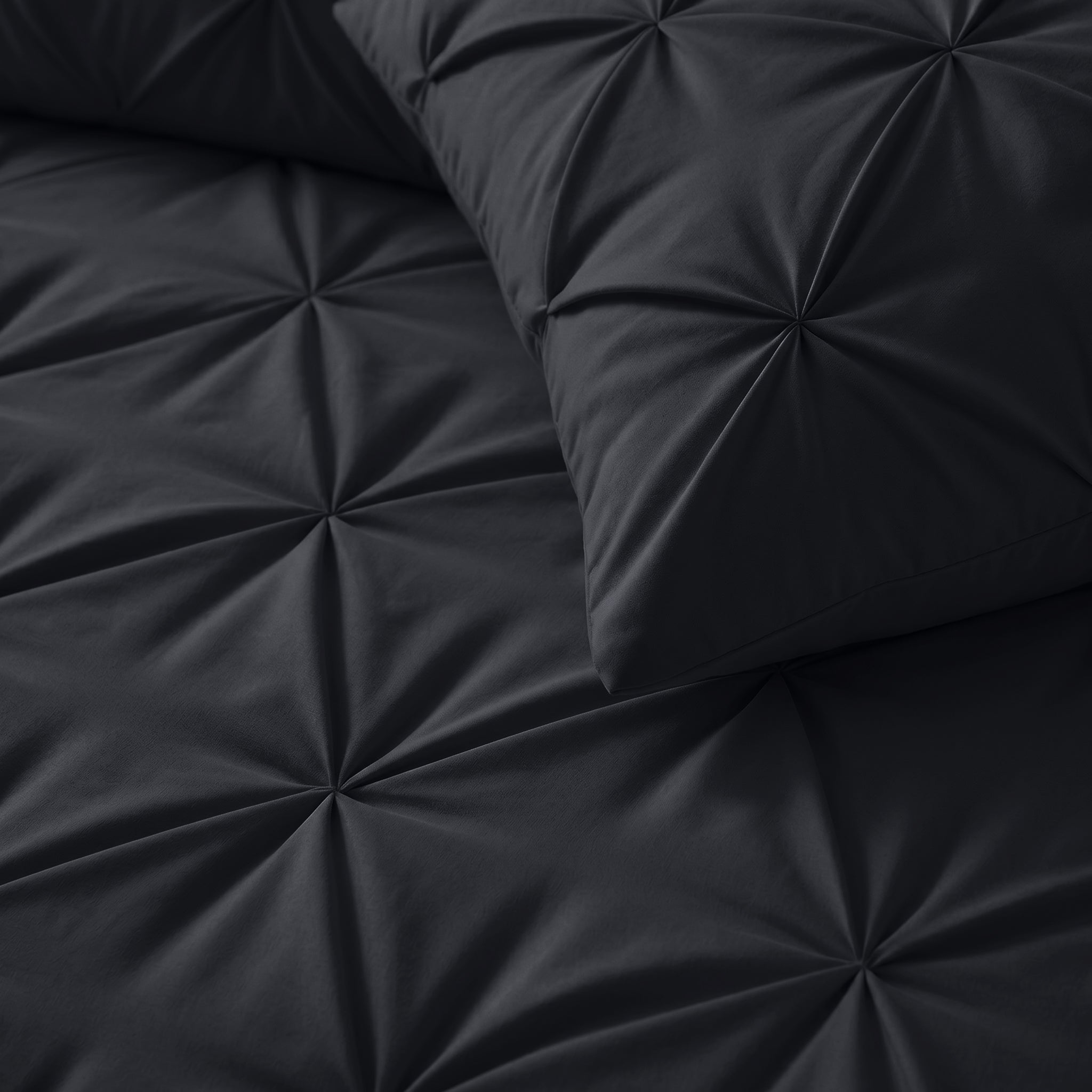 Sleeptime Lazy Pintuck Kussenslopen - 2Pack - Antraciet - 60 x 70 cm