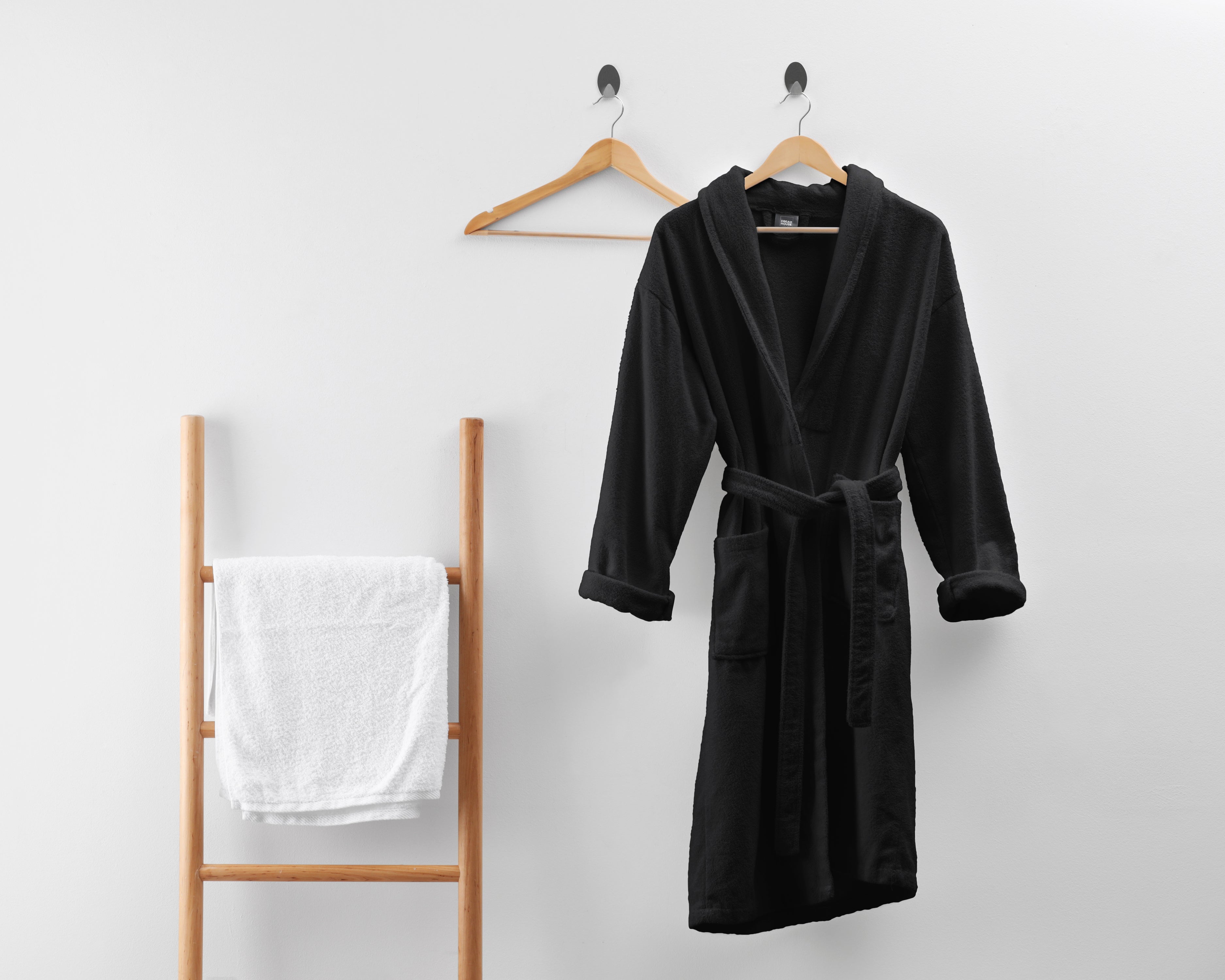 Soft Terry Bathrobe Black - Perfect fit - Absorbs moisture - Available in 2 sizes