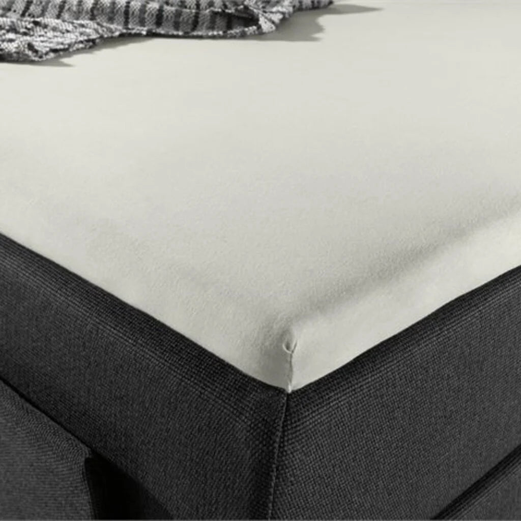 Split Topper Hoeslaken Off White - 100% Jersey Katoen | Strijkvrij | Voor Elektrische Boxspring