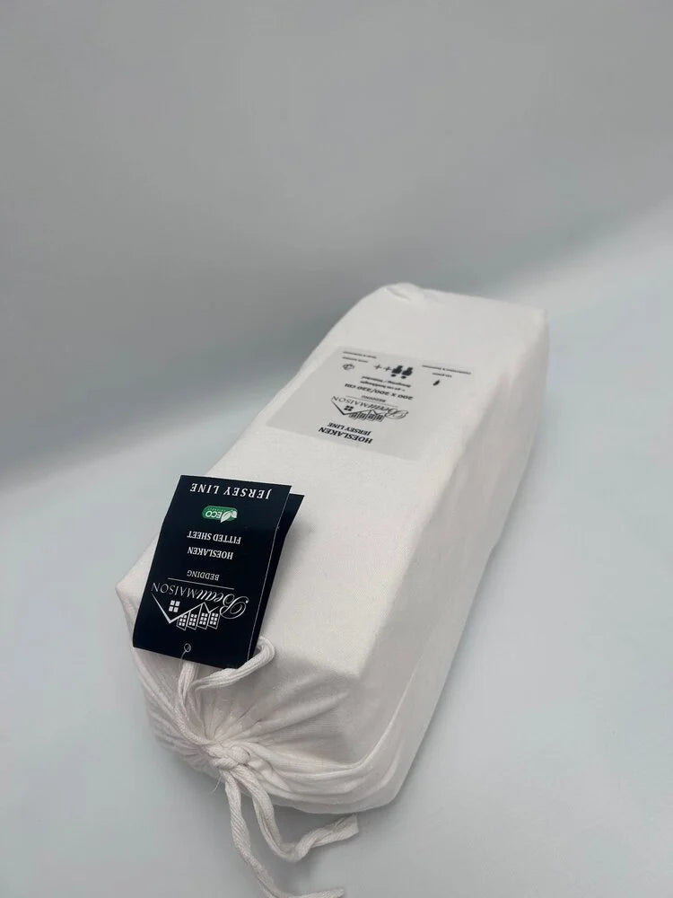 Split Topper Hoeslaken Off White - 100% Jersey Katoen | Strijkvrij | Voor Elektrische Boxspring
