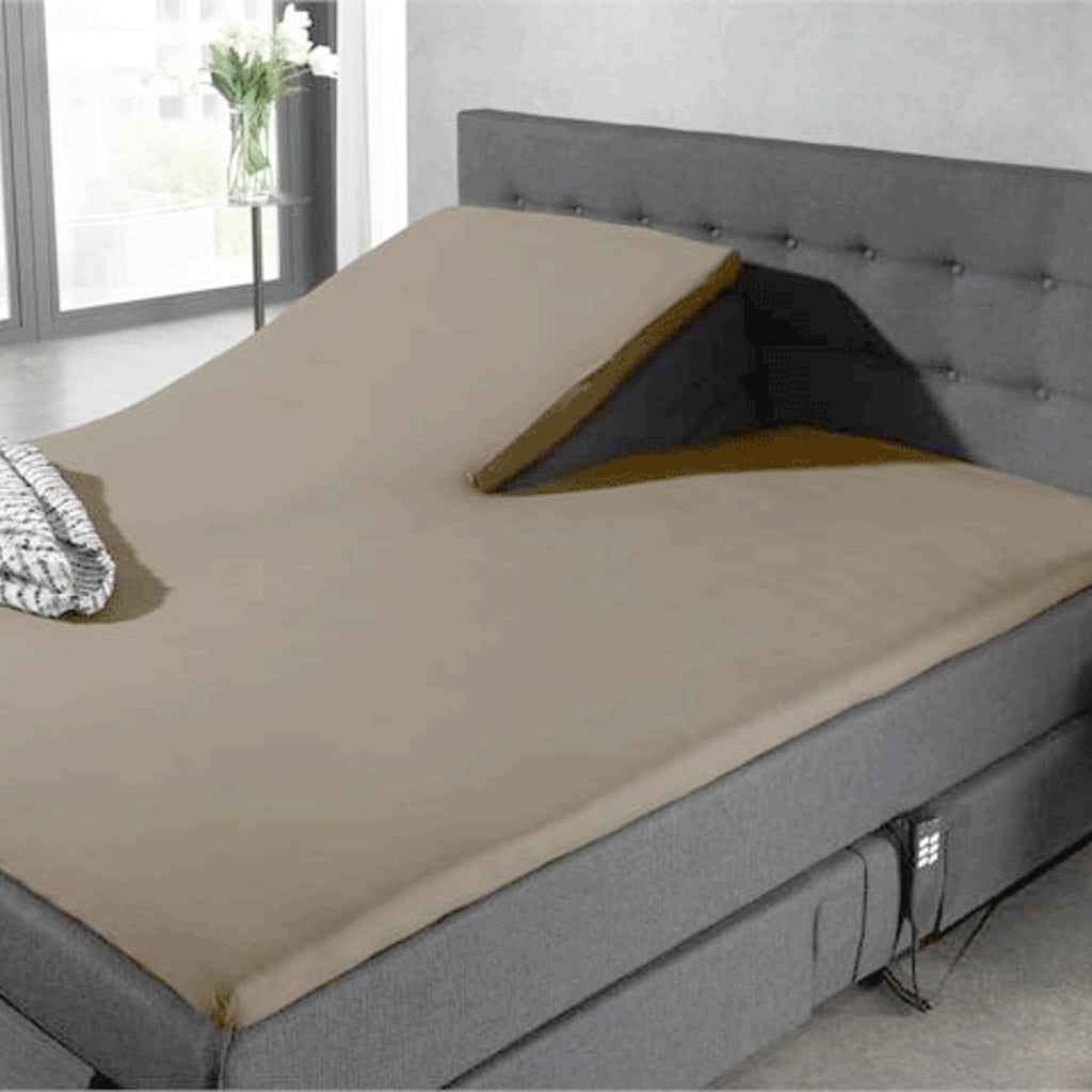 Split Topper Jersey Hoeslaken Taupe | 100% Katoen | Perfect voor Elektrische Boxsprings