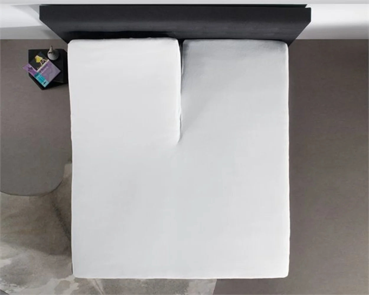 Splittopper Hoeslaken Wit Jersey – 100% Katoen voor Elektrische Boxsprings | Strijkvrij & Sneldrogend