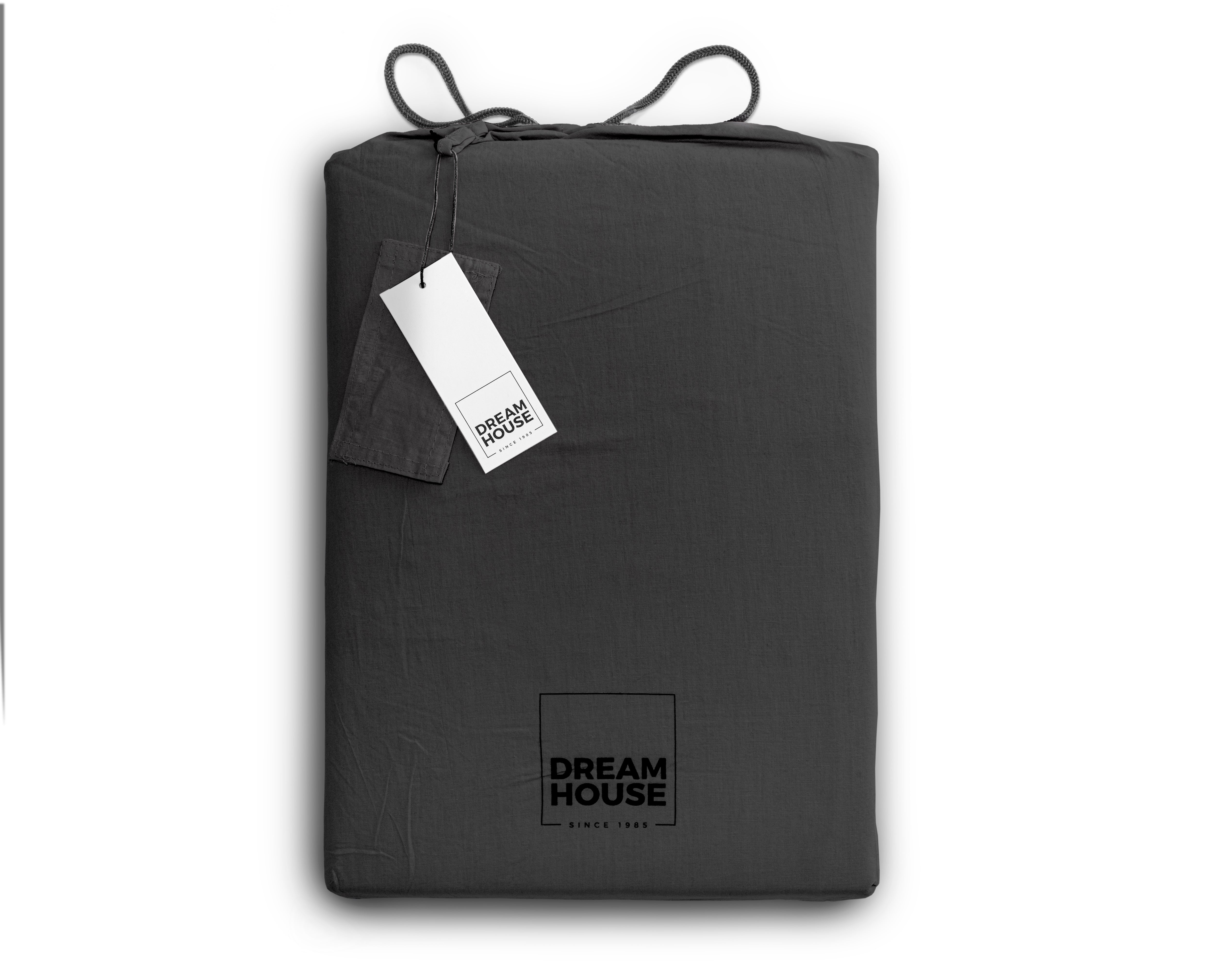 Stone washed anthracite duvet cover