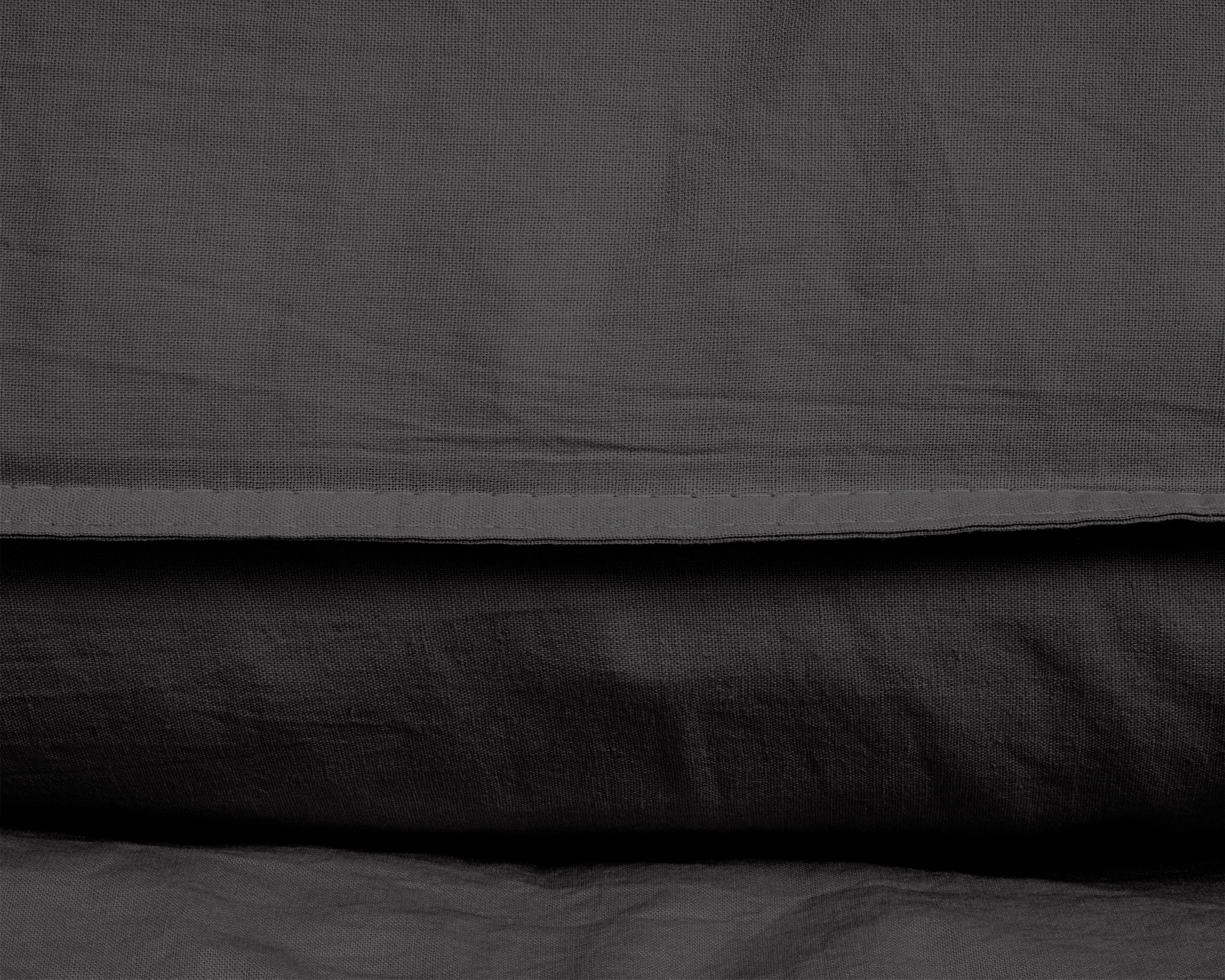 Stone washed anthracite duvet cover