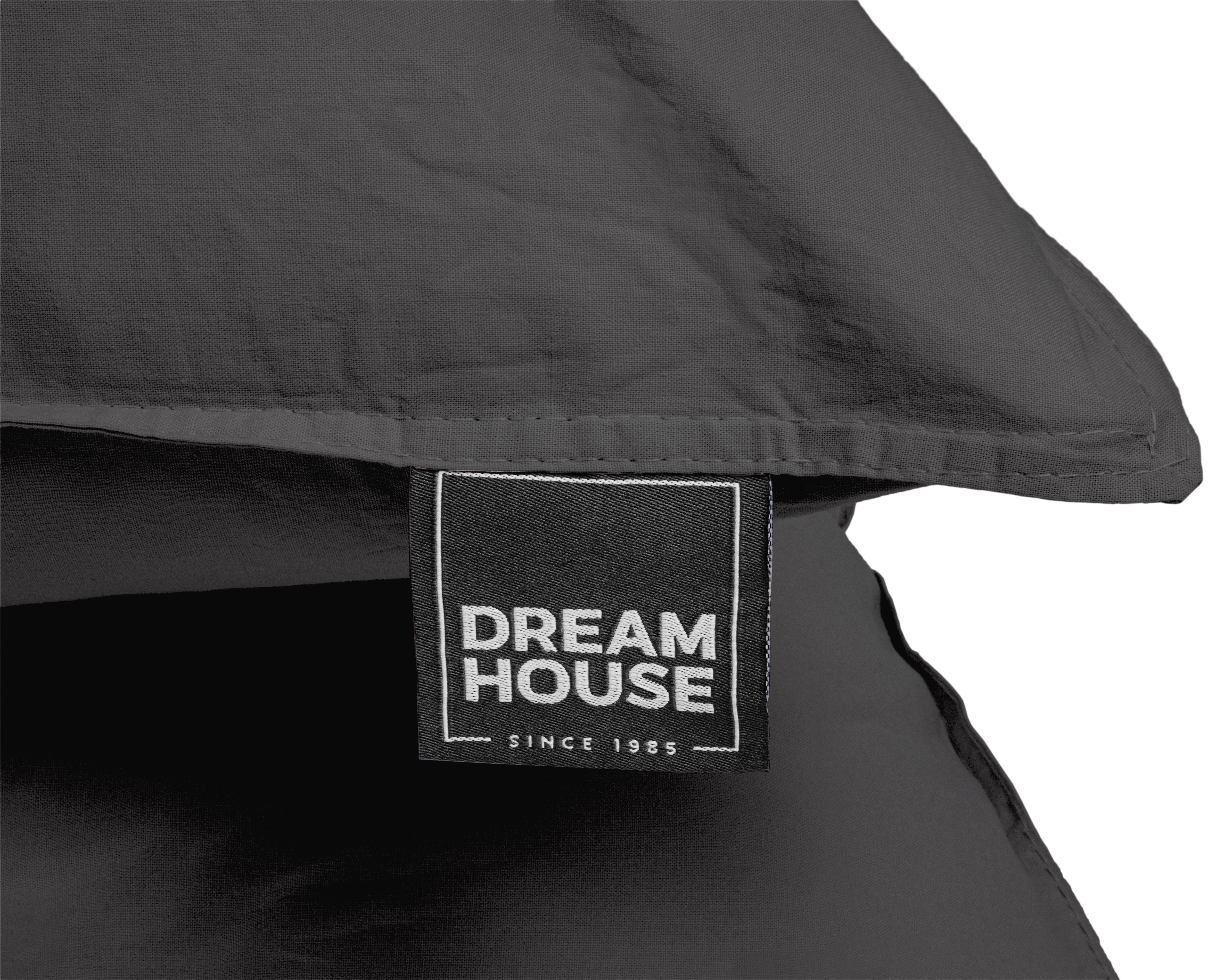 Stone washed anthracite duvet cover