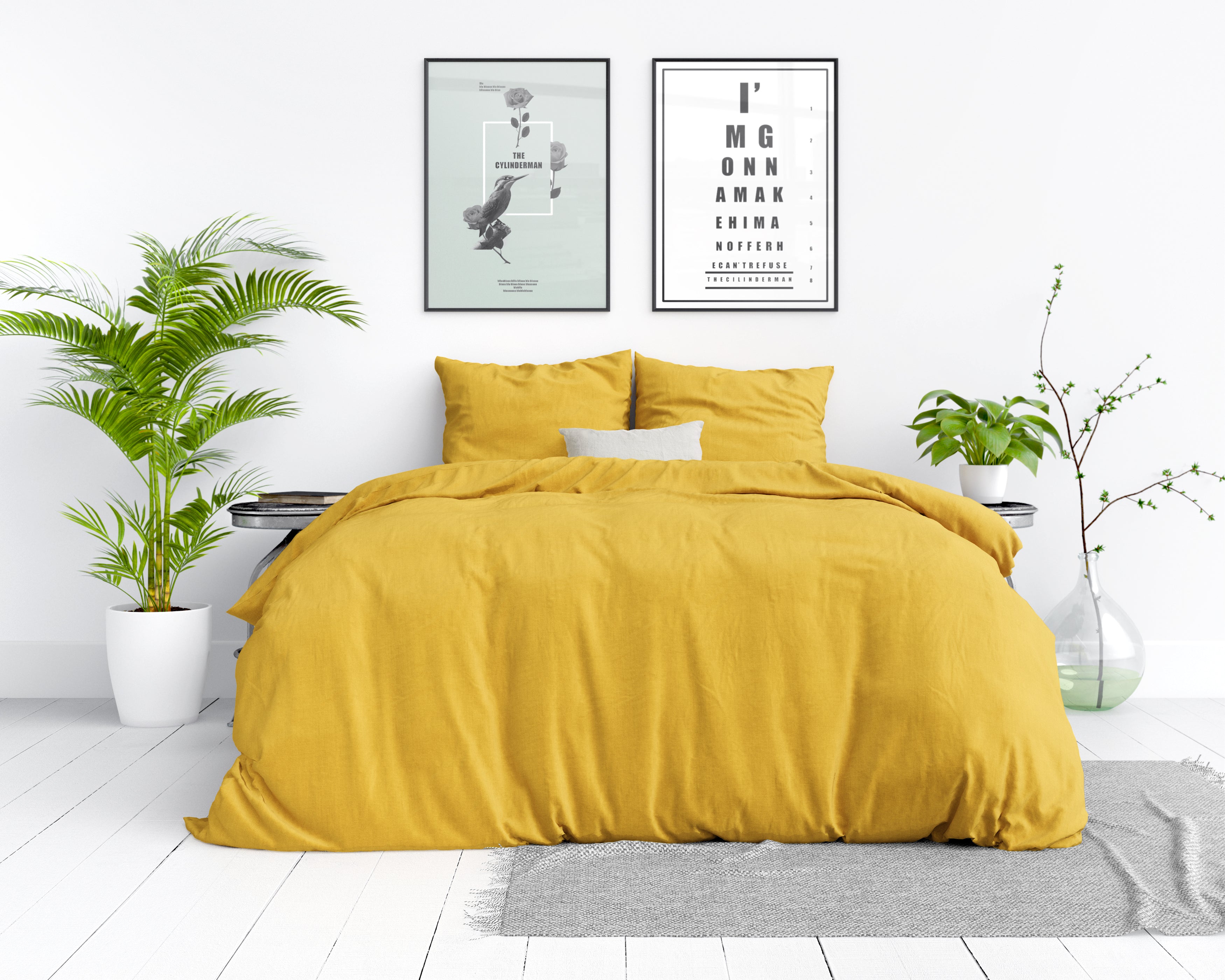 Stonewashed Mustard Duvet Cover