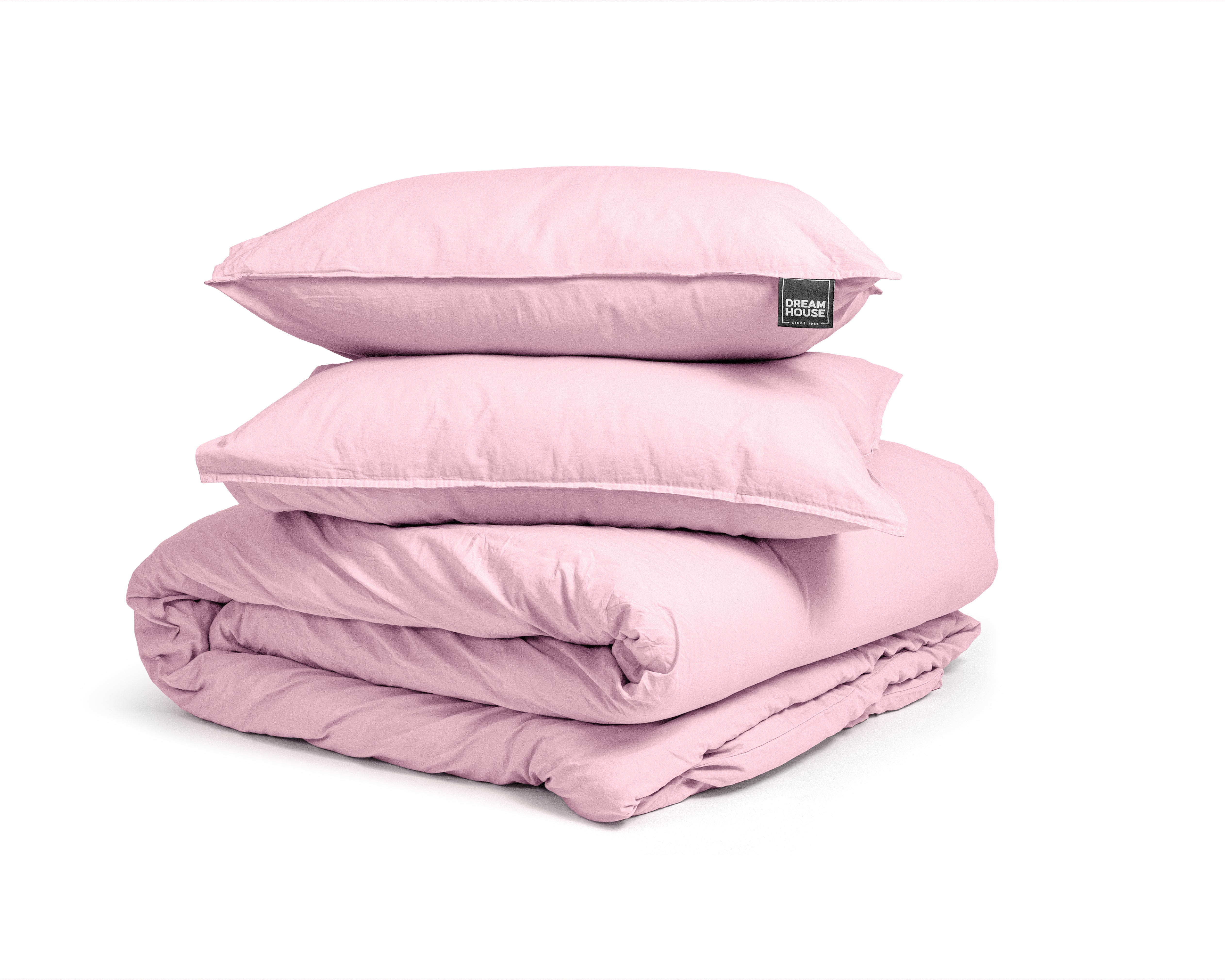 Stone washed pink duvet cover