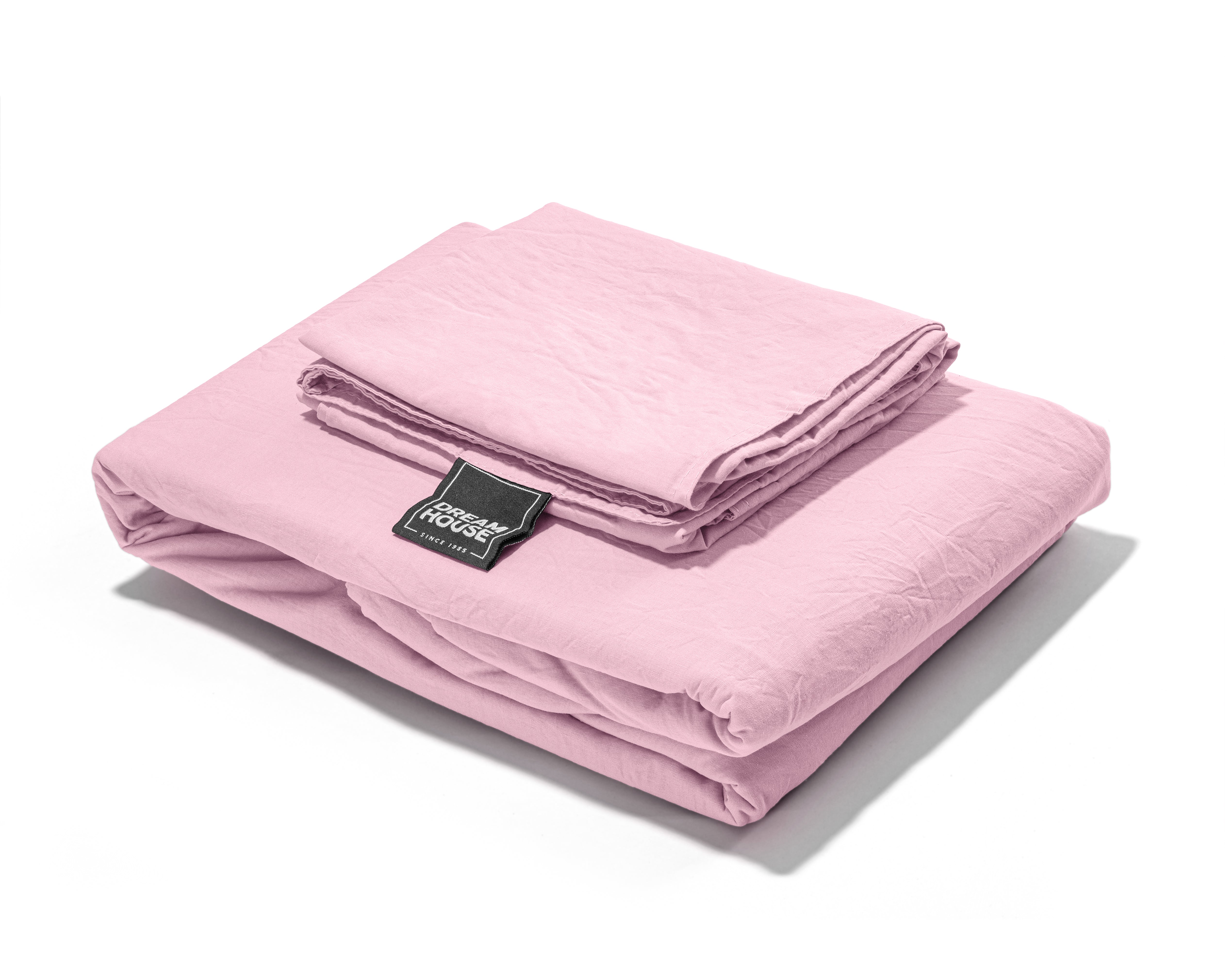 Stone washed pink duvet cover
