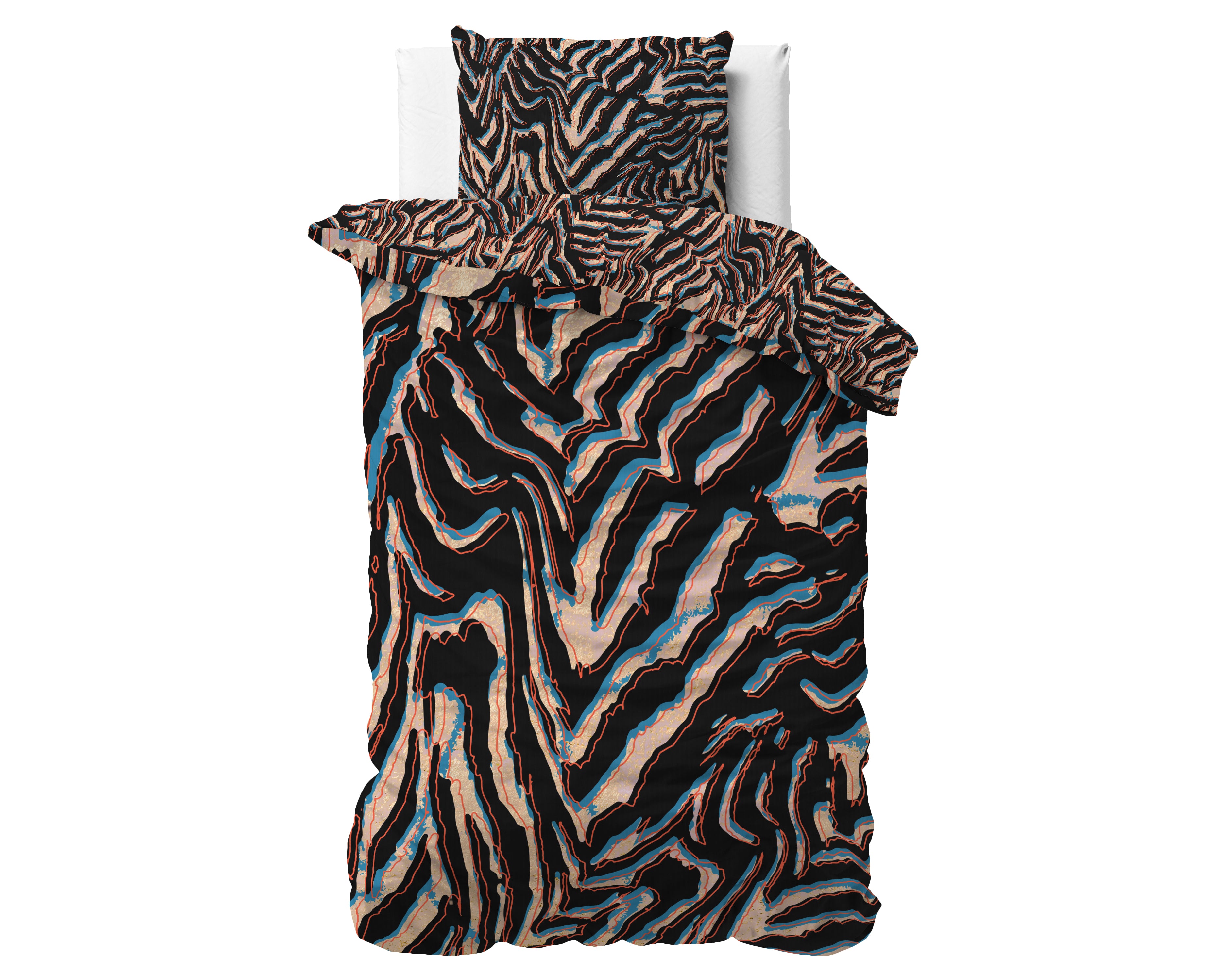 Tansy Multi Dekbedovertrek - Luxe Satijn - Hoge kwaliteit - Trendy prints