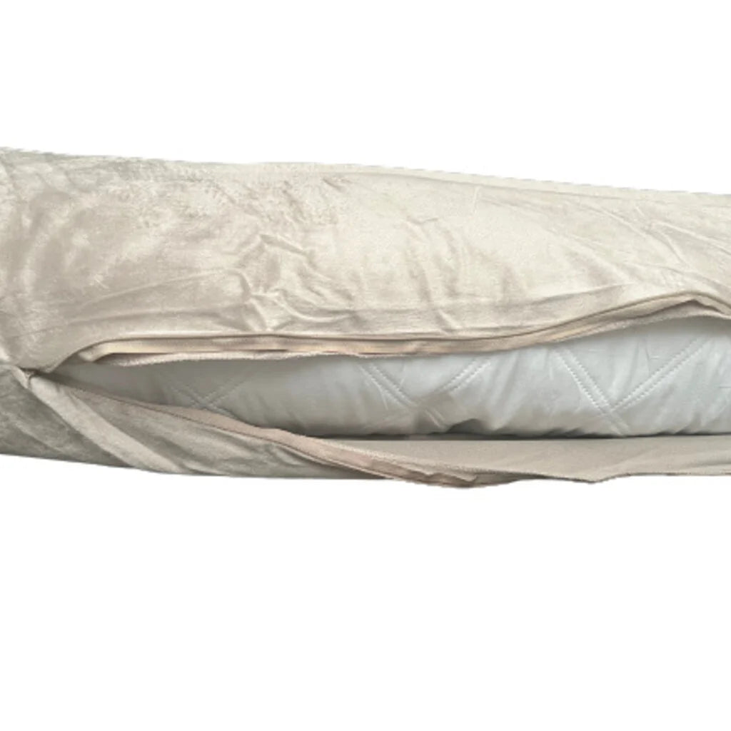 Taupe Gray Velvet Body Pillowcase – Ultra Soft, Allergy Friendly and Easy to Maintain