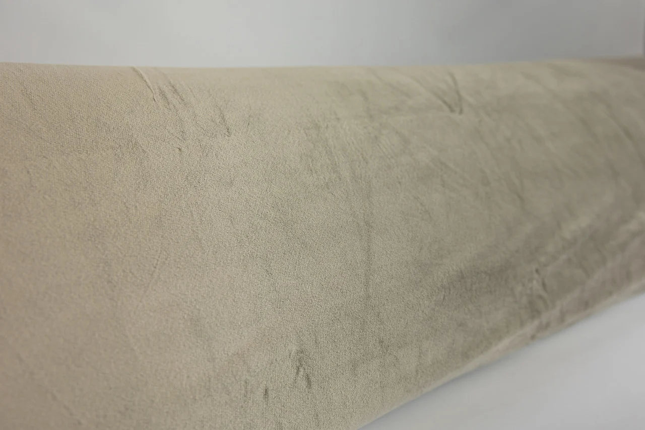 Taupe Gray Velvet Body Pillowcase – Ultra Soft, Allergy Friendly and Easy to Maintain