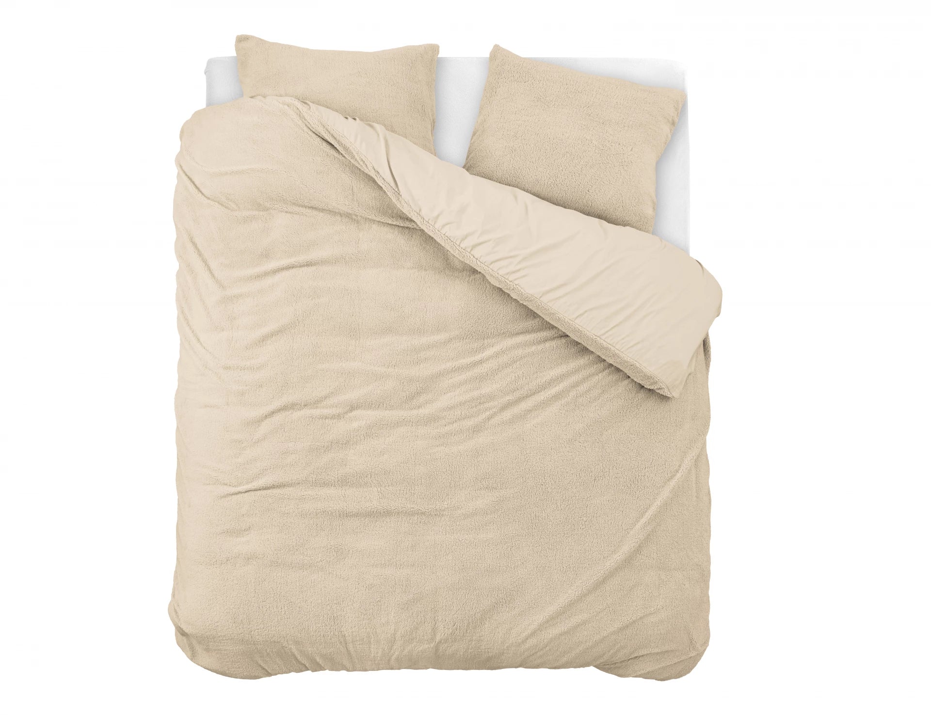 Teddy Dekbedovertrek Taupe - Knuffelende nachtrust - Zacht en warm - Warm en luxe gevoel