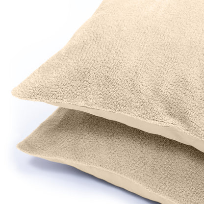 Teddy kussenslopen 2pack Taupe 60 x 70 - Cozy - Heerlijk zacht - 100% Teddy