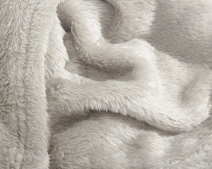 Teddy plaid Beige 150 x 200 - Heerlijk zacht - Knuffel deken - Voor bed en op de bank